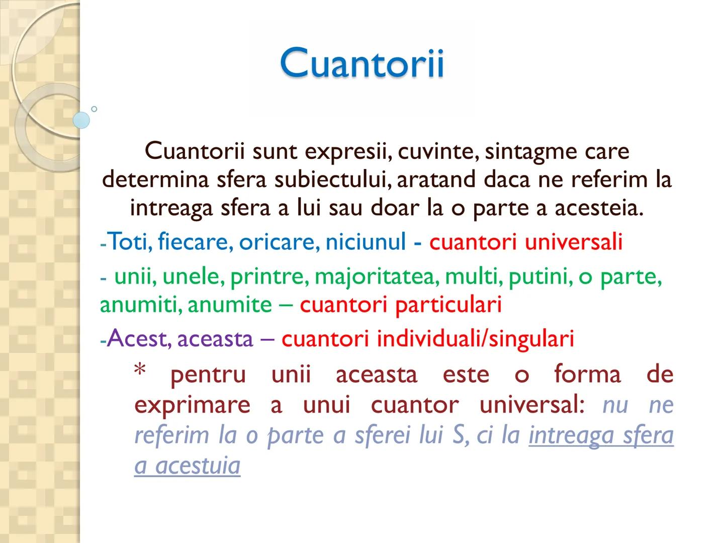 # PROPOZITIILE CATEGORICE
- Sunt cele mai simple propoziții logice
- Sunt propozitiile in care un termen se afirma (raport de
concordan