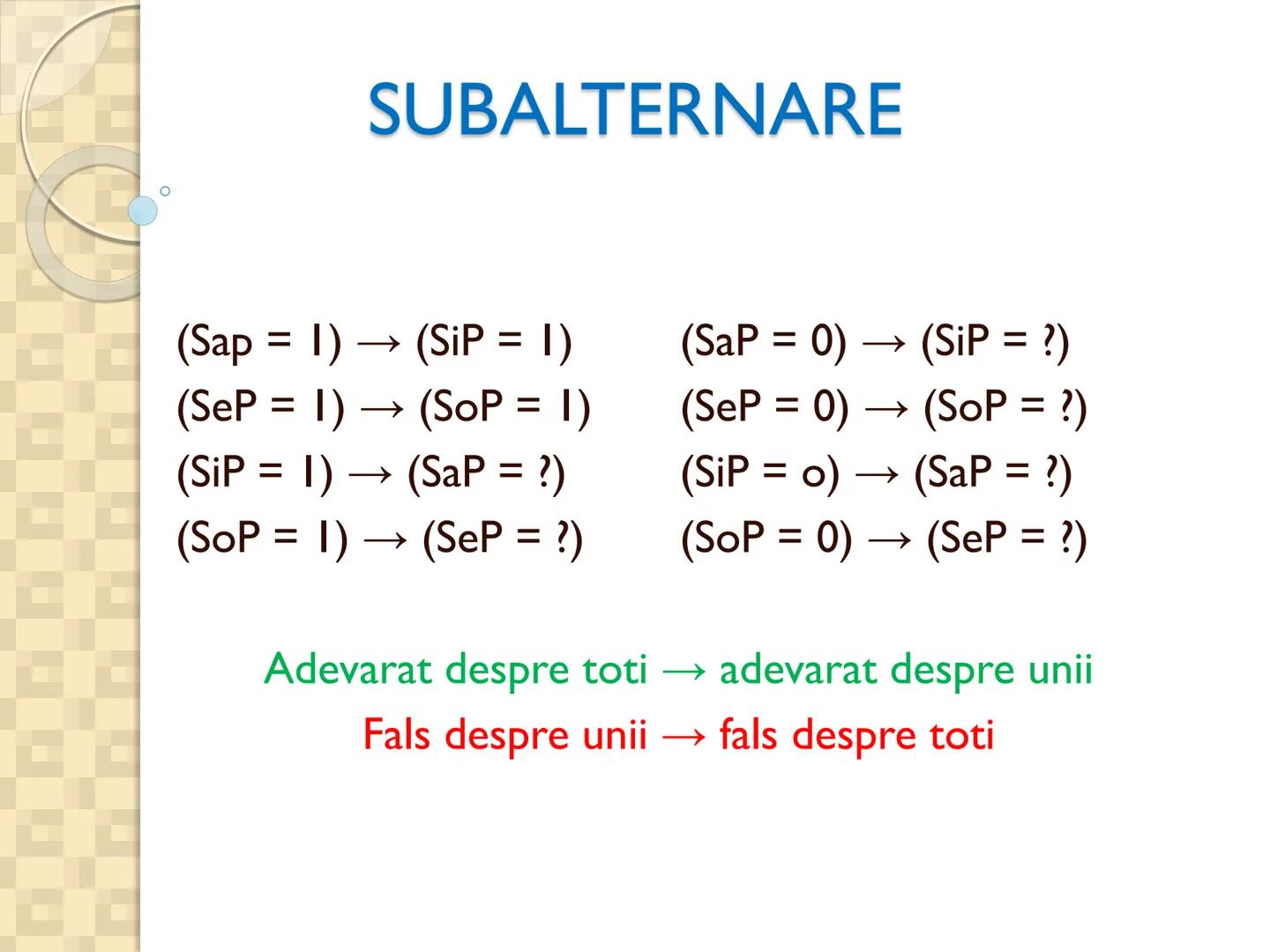 # PROPOZITIILE CATEGORICE
- Sunt cele mai simple propoziții logice
- Sunt propozitiile in care un termen se afirma (raport de
concordan