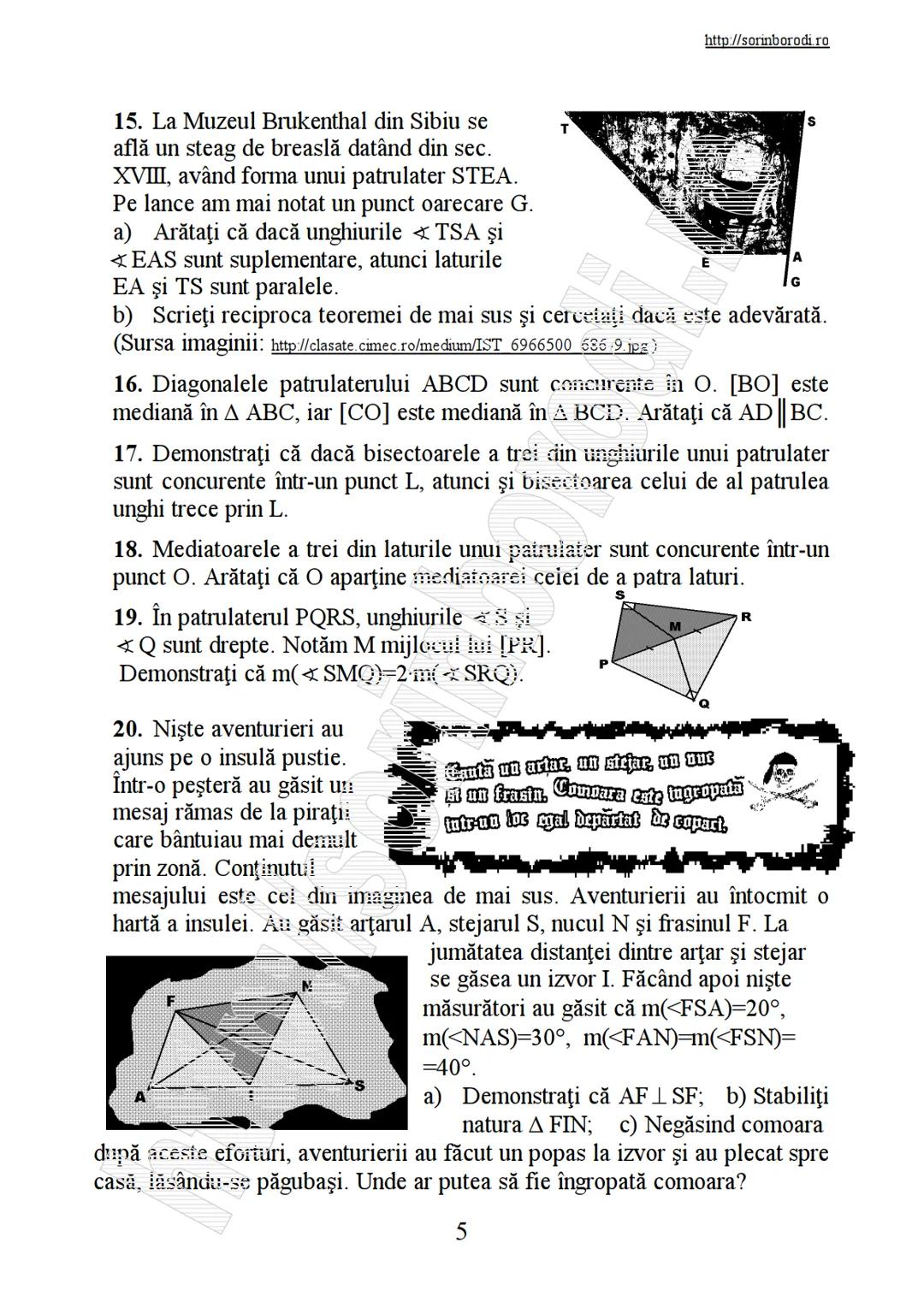 # 1. Patrulater convex. Suma măsurilor unghiurilor
Cuvântul „patrulater" (,,patru laturi") ne face să ne gândim imediat
la o linie frântă î