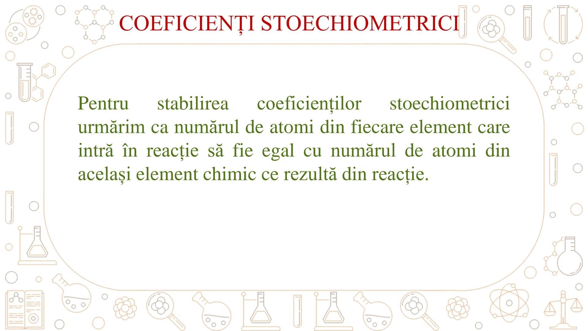 # REACȚII CHIMICE
ECUAȚIA REACȚIEI CHIMICE # REACȚIA CHIMICĂ
Fenomenul chimic prin care una sau mai multe
substanțe se transformă în alte