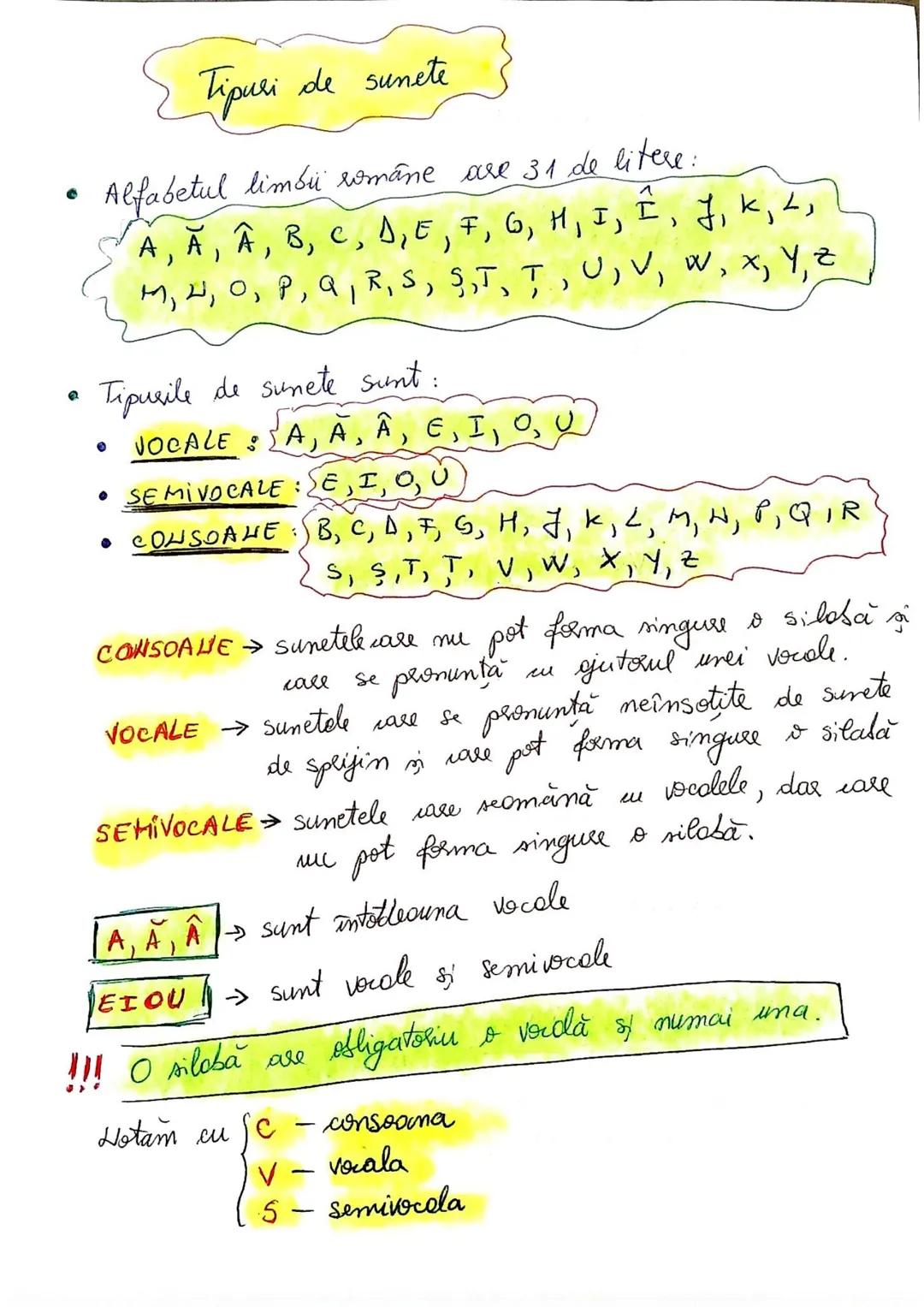 # Tipuri de sunete
- Alfabetul limbii române are 31 de litere:
Â, Ã, Â, B, C, D, E, F, G, H, I, I, J, K, L,
M, H, O, P, Q, R, S, S,T, T, U,