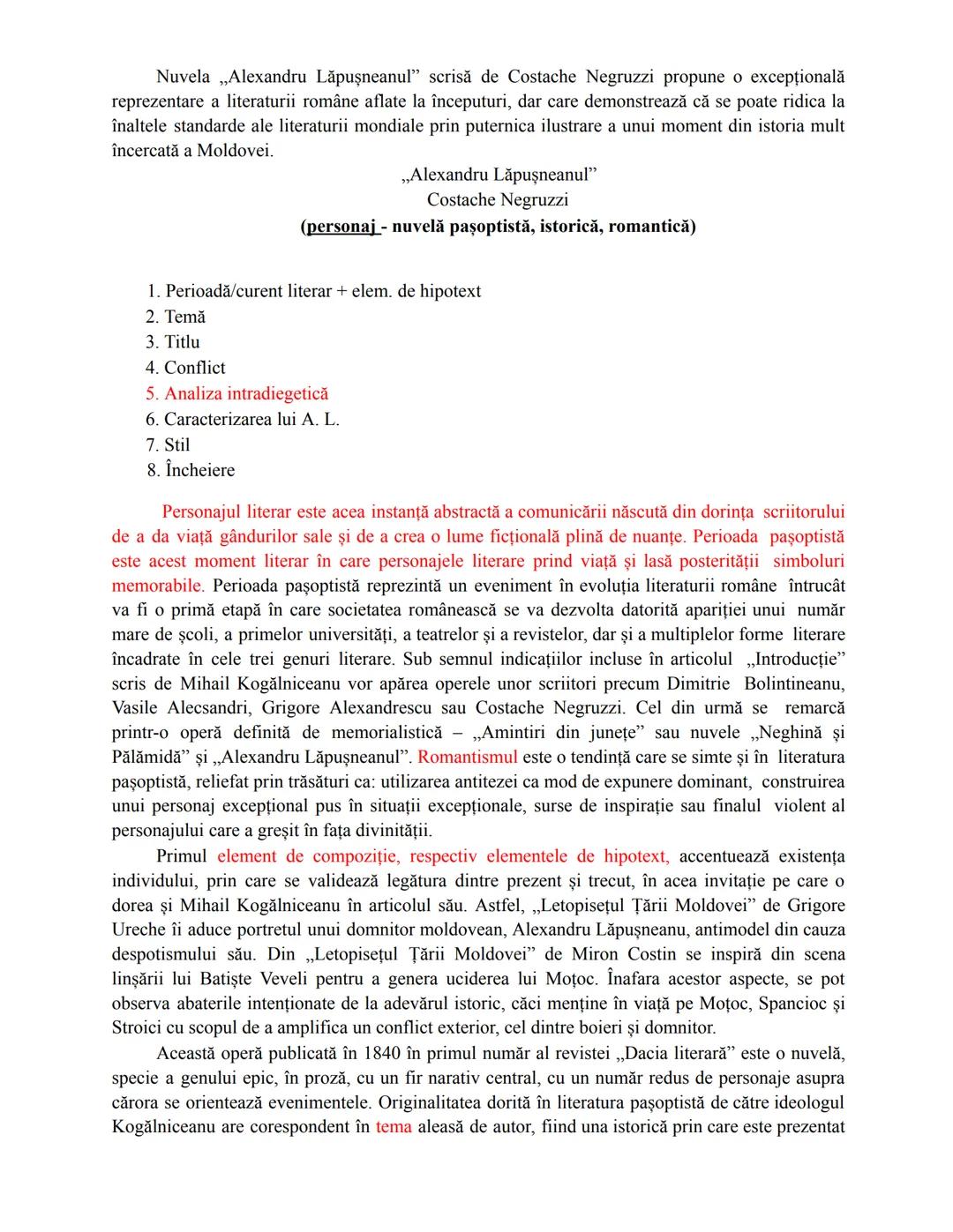# „Alexandru Lăpușneanul”
Costache Negruzzi
(particularități nuvelă pașoptistă, istorică, romantică)
1. Perioadă/curent literar + două tră