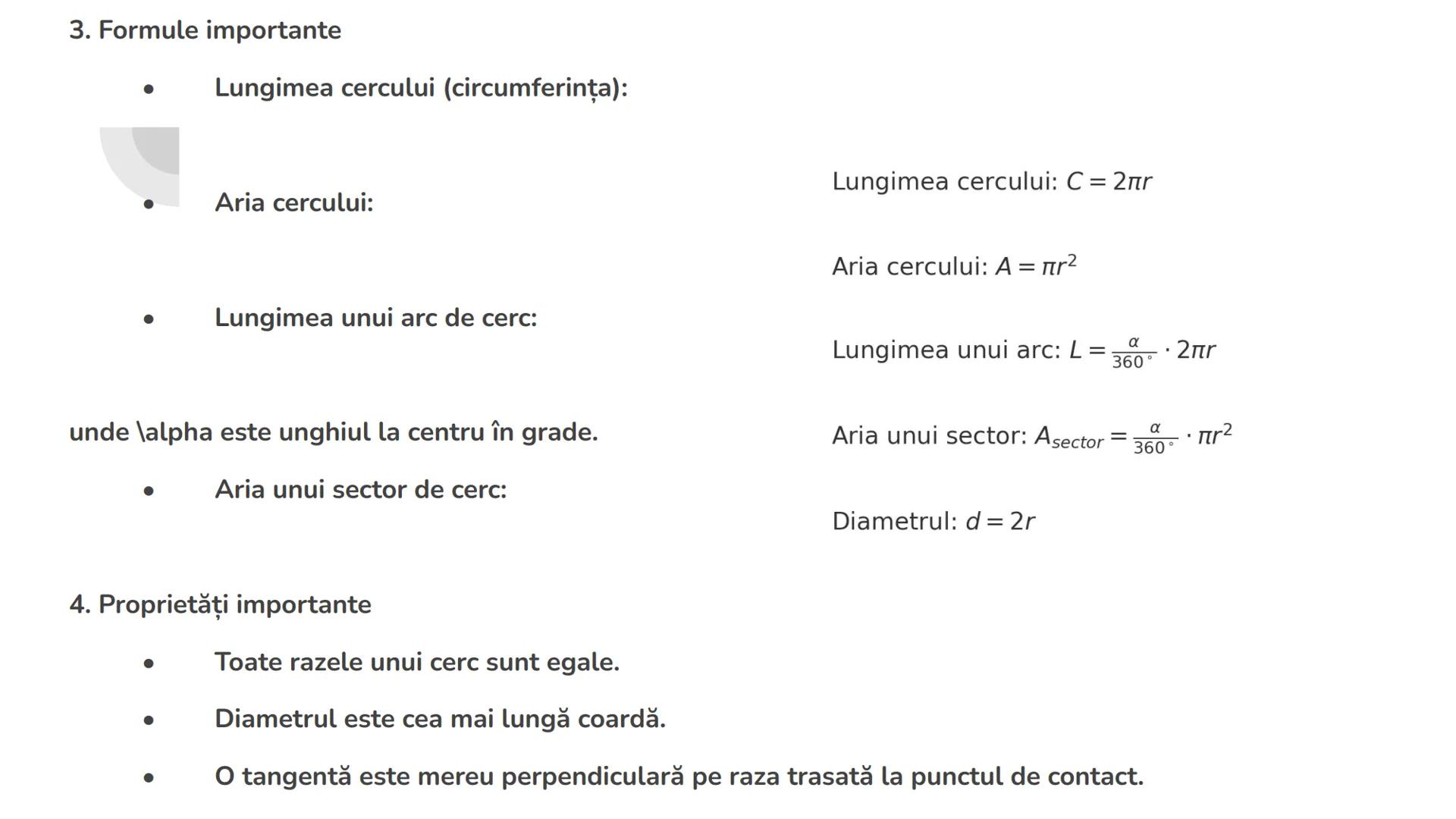 CERCUL -
NOŢIUNI
FUNDAMENTALE # 1. Definiție
Cercul este mulțimea tuturor punctelor dintr-un plan care sunt situate la aceeași distanţă
(raz
