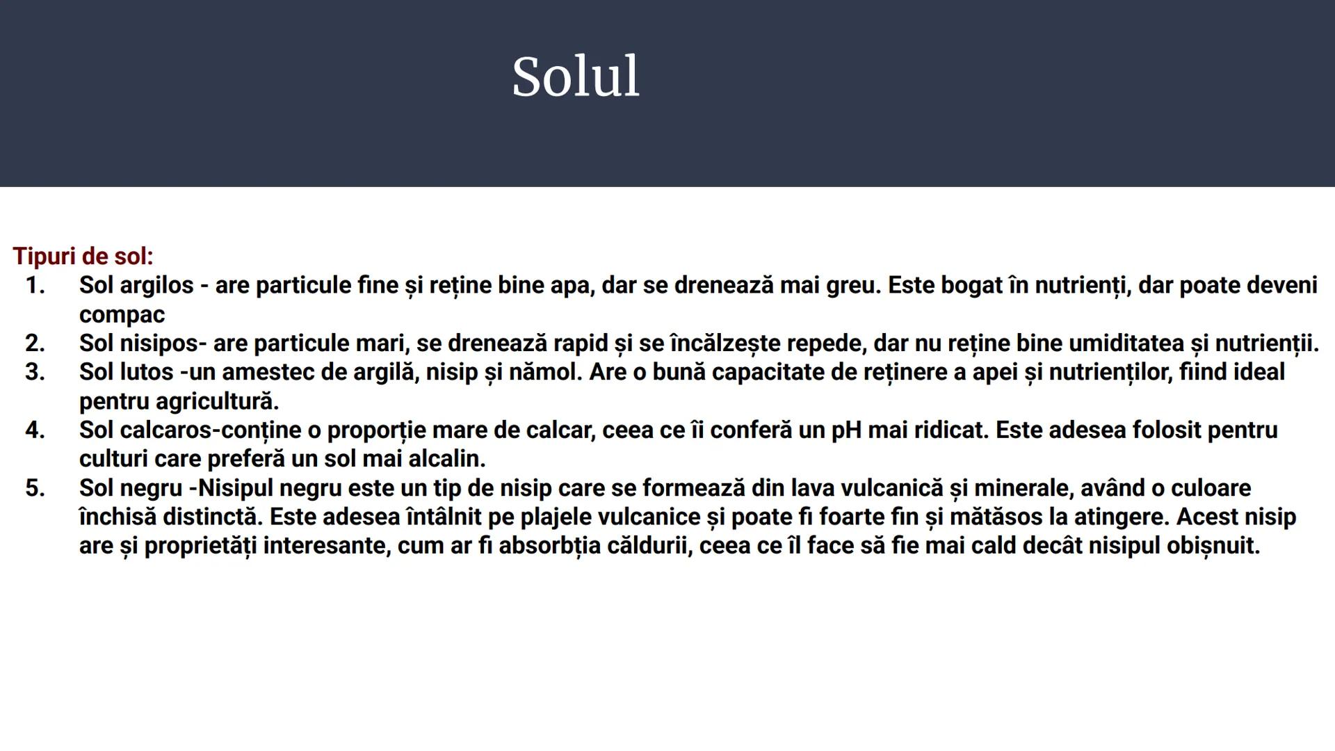 # Apa,Solul și Aerul
PROIECT CHIMIE Apa
• Rolul apei în natură
• Rolul apei în viața umană
• Răspândirea apei în natură
• Poluarea apei în