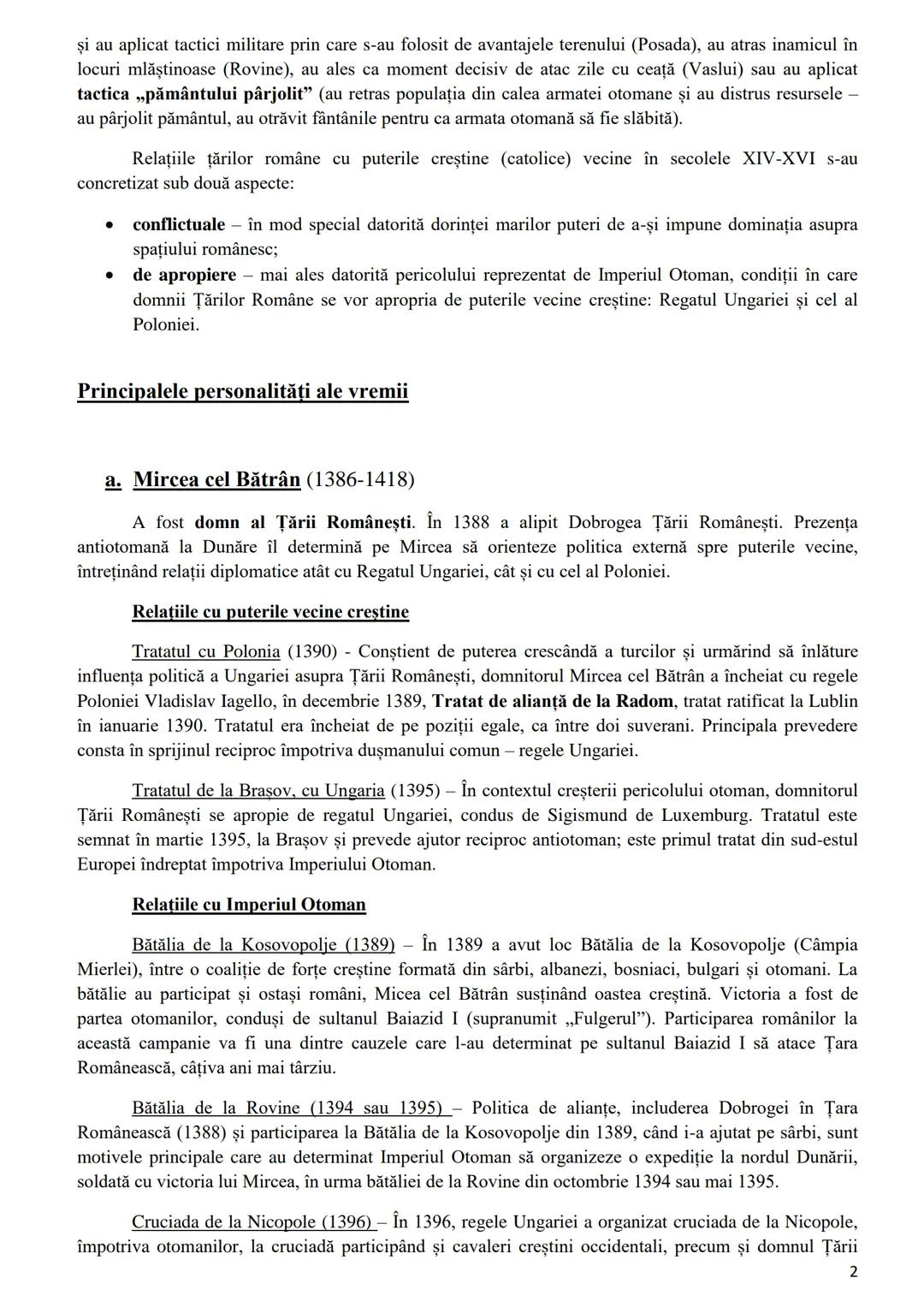 # TEMA 3. Spațiul românesc între diplomație și conflict în Evul Mediu și la
începutul modernității
## Relaţiile internaționale în secolele