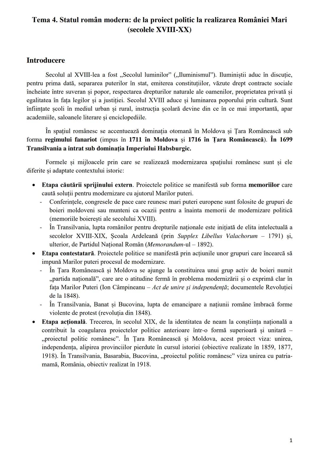 --- OCR Start ---
I.
Proiecte politice în secolul al XVIII-lea și prima jumătate a secolului al
XIX-lea
a) Reformismul domnesc
În secolul XV