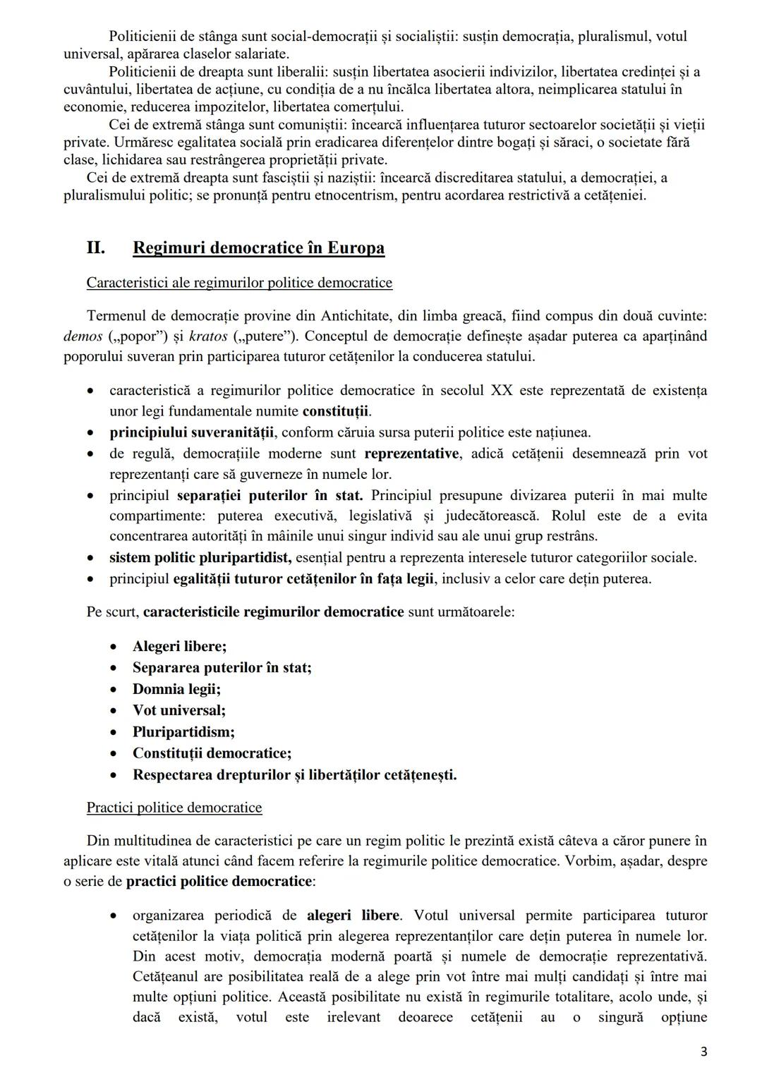 # Tema 6. Secolul XX- între democrație și totalitarism. Ideologii și practici politice în
România și în Europa
I. Clarificarea unor noţiuni