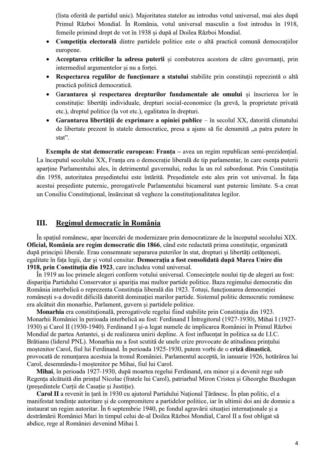 # Tema 6. Secolul XX- între democrație și totalitarism. Ideologii și practici politice în
România și în Europa
I. Clarificarea unor noţiuni