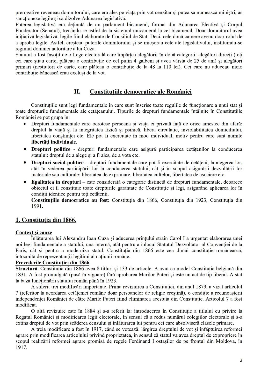 # TEMA 7. CONSTITUȚIILE DIN ROMÂNIA
Introducere
Constituţia este legea fundamentală a unui stat. Constituția prevede reguli, norme de conv
