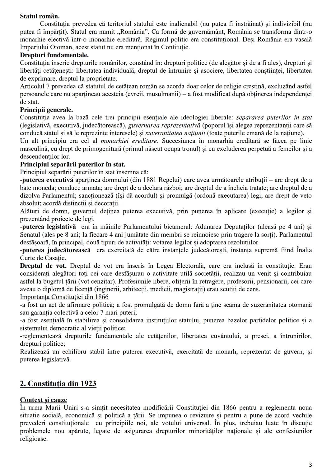 # TEMA 7. CONSTITUȚIILE DIN ROMÂNIA
Introducere
Constituţia este legea fundamentală a unui stat. Constituția prevede reguli, norme de conv