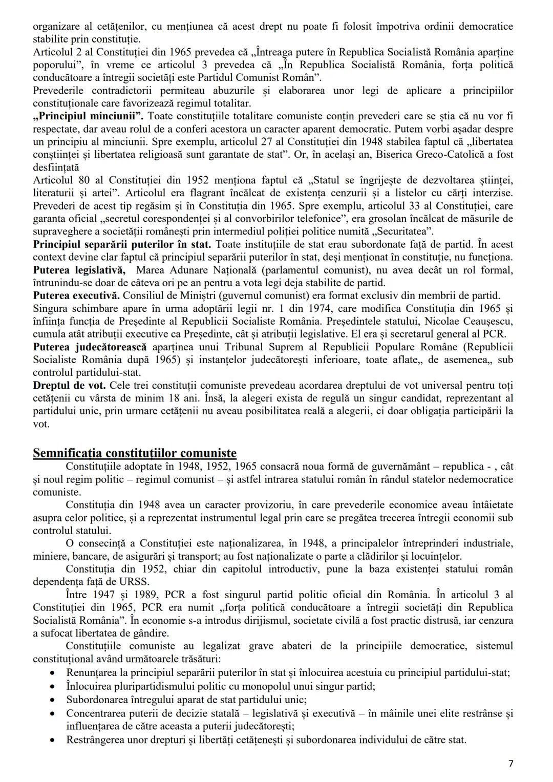 # TEMA 7. CONSTITUȚIILE DIN ROMÂNIA
Introducere
Constituţia este legea fundamentală a unui stat. Constituția prevede reguli, norme de conv