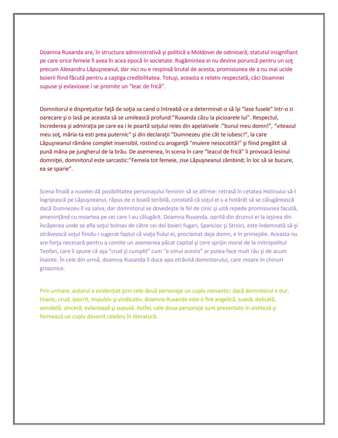 # MATERIE
# BAC
# ROMANA
# COMENTARII Cuprins:
PASOPTISMUL
1.Nuvela istorica si romantica:
Alexandru Lapuseanul de Costache Negruzzi
2. "Pas