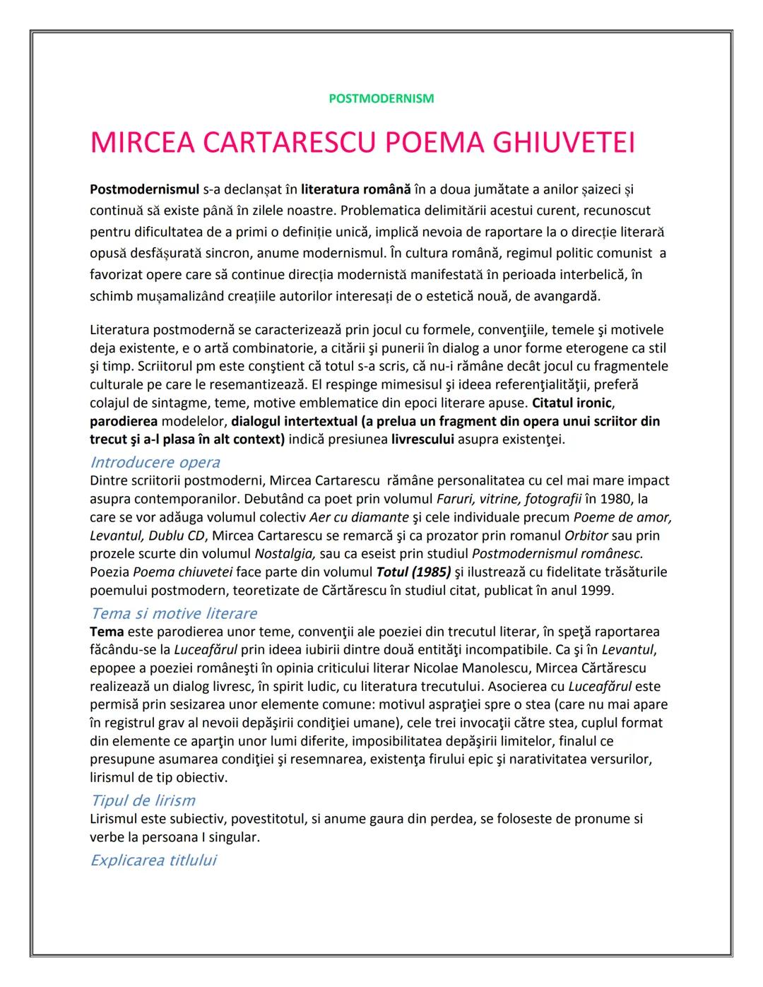 # MATERIE
# BAC
# ROMANA
# COMENTARII Cuprins:
PASOPTISMUL
1.Nuvela istorica si romantica:
Alexandru Lapuseanul de Costache Negruzzi
2. "Pas