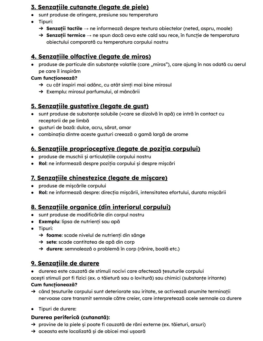 # Senzatii
Senzațiile sunt procese psihice elementare prin care se semnalizează separat, în
forma unei imagini simple şi primare, însuşiril