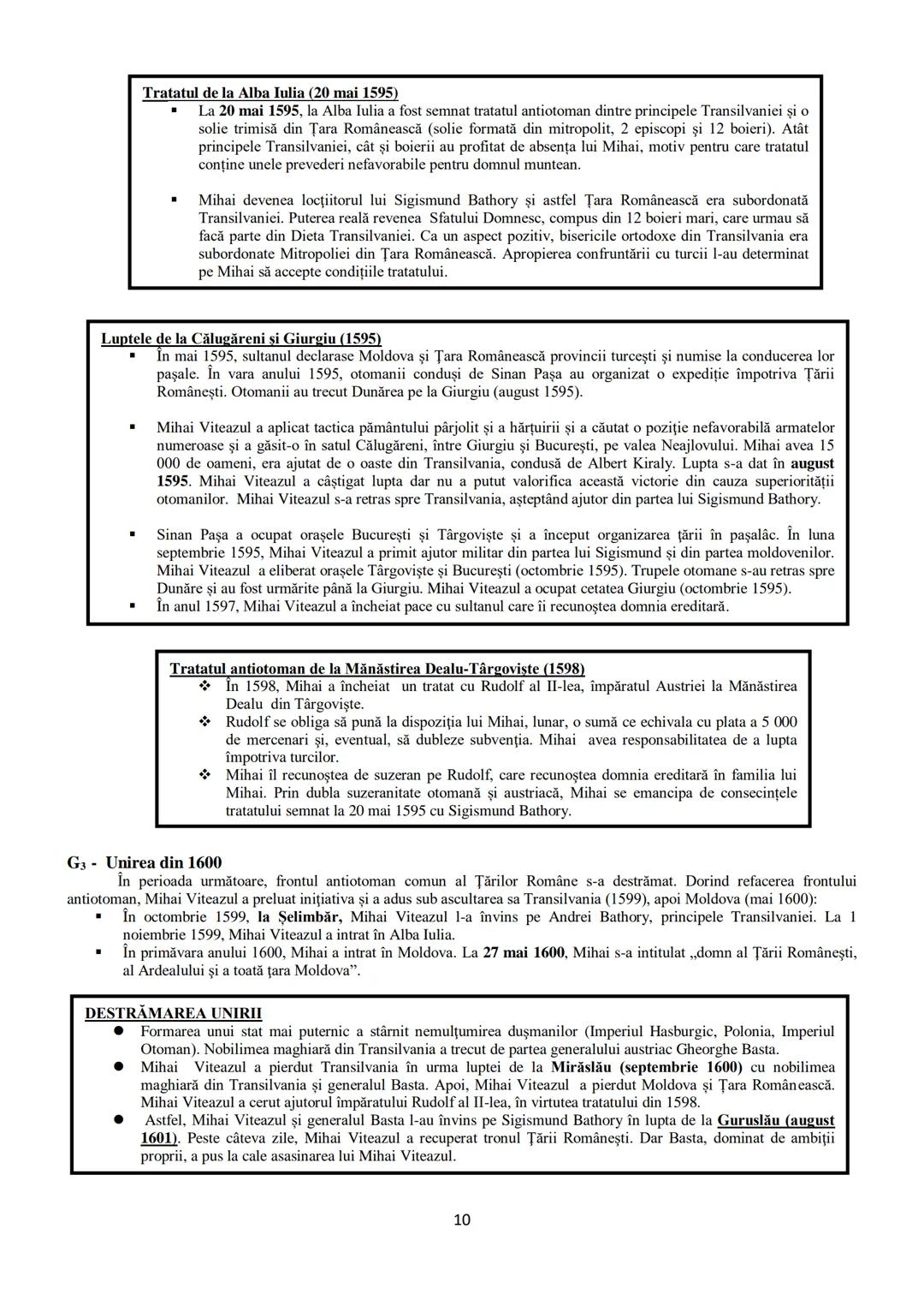 # TEME DIN
PROGRAMA DE BACALAUREAT
1.Autonomii locale şi instituţii centrale
în spaţiul românesc (secolele IX-XVIII) - pagina 2
2. Spaţiul