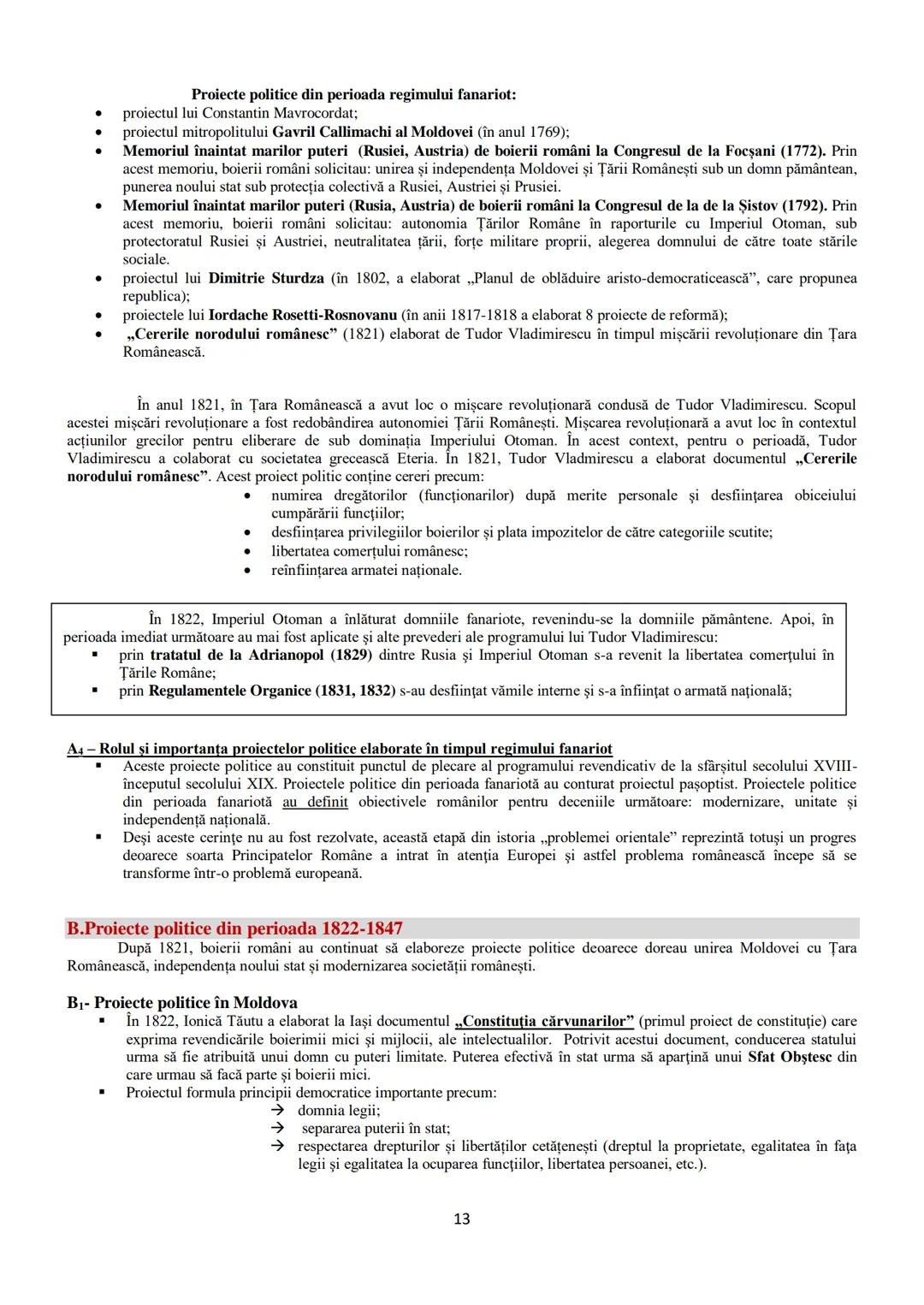# TEME DIN
PROGRAMA DE BACALAUREAT
1.Autonomii locale şi instituţii centrale
în spaţiul românesc (secolele IX-XVIII) - pagina 2
2. Spaţiul