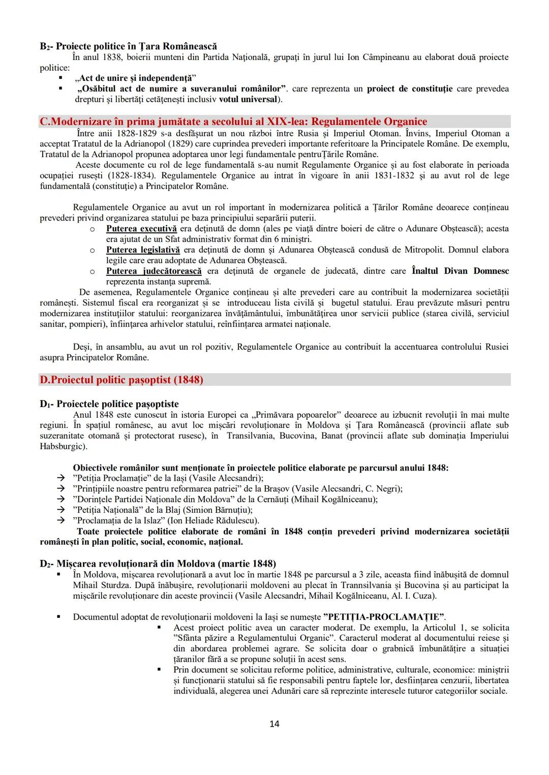 # TEME DIN
PROGRAMA DE BACALAUREAT
1.Autonomii locale şi instituţii centrale
în spaţiul românesc (secolele IX-XVIII) - pagina 2
2. Spaţiul