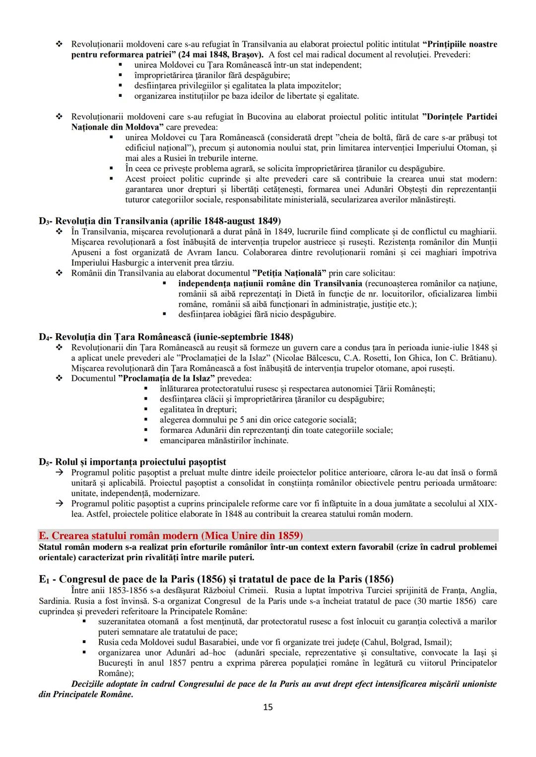 # TEME DIN
PROGRAMA DE BACALAUREAT
1.Autonomii locale şi instituţii centrale
în spaţiul românesc (secolele IX-XVIII) - pagina 2
2. Spaţiul