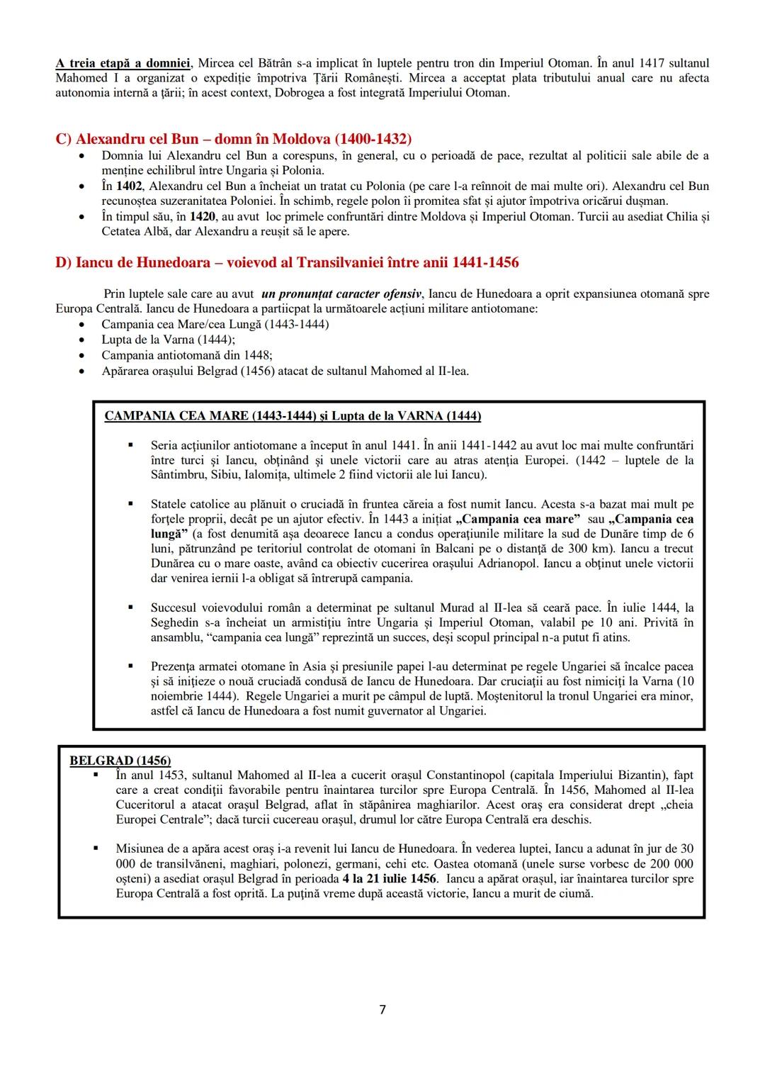# TEME DIN
PROGRAMA DE BACALAUREAT
1.Autonomii locale şi instituţii centrale
în spaţiul românesc (secolele IX-XVIII) - pagina 2
2. Spaţiul