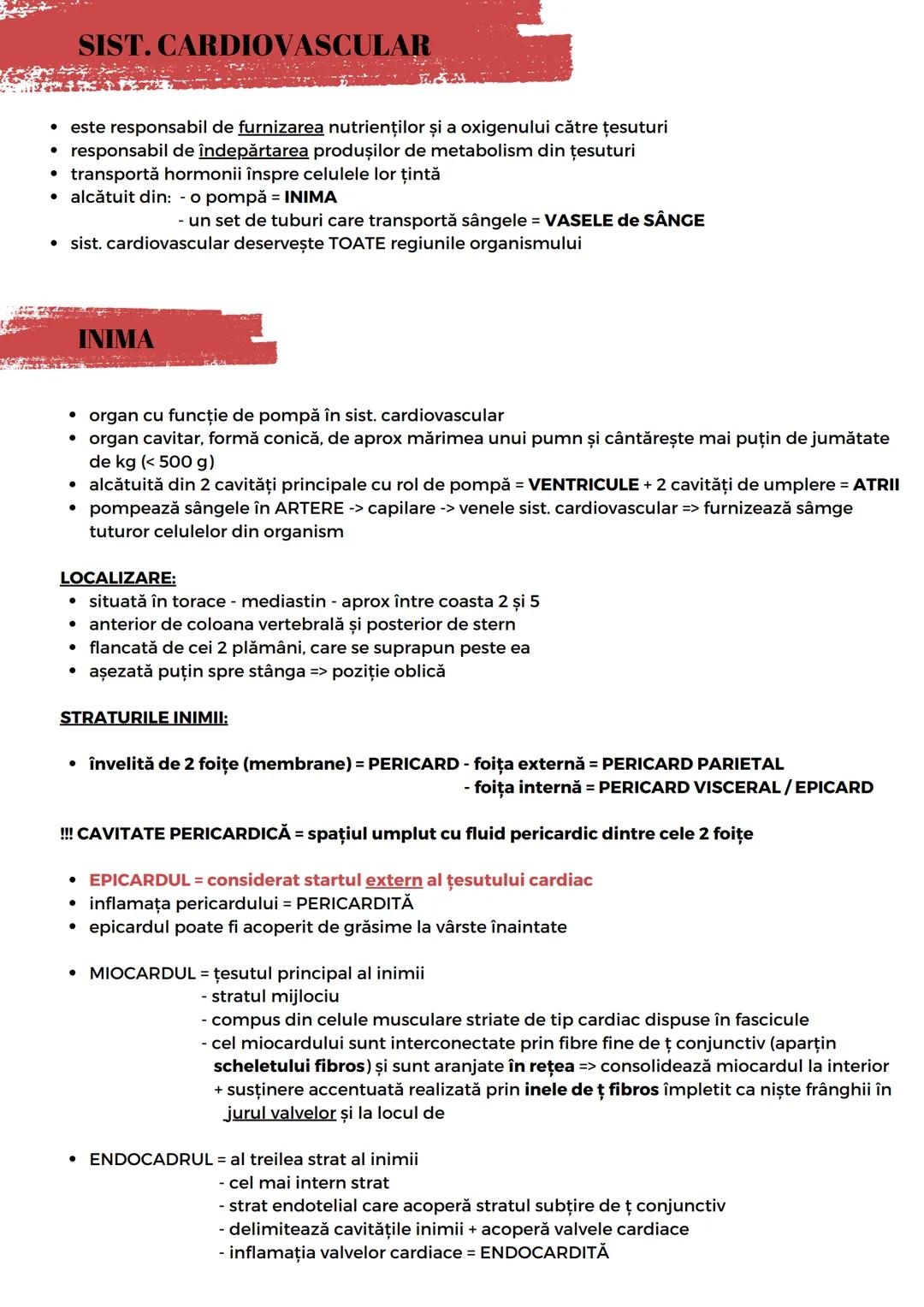 --- OCR Start ---
SIST. CARDIOVASCULAR
* este responsabil de furnizarea nutrienților și a oxigenului către țesuturi
* responsabil de îndepăr