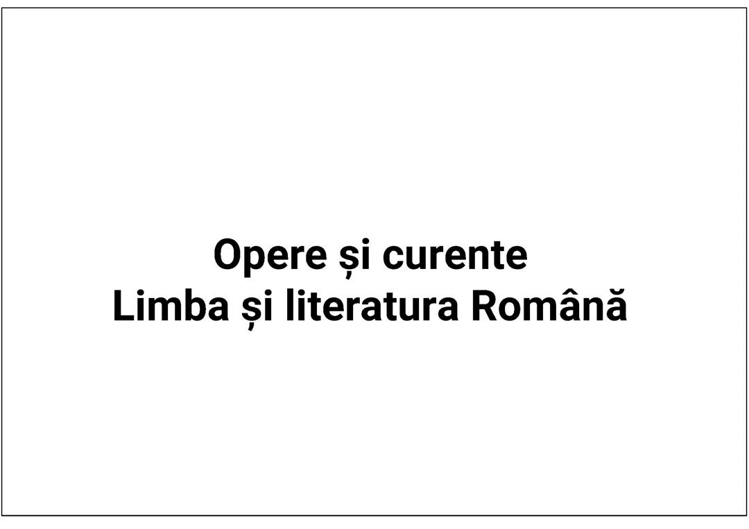 Opere limba romana