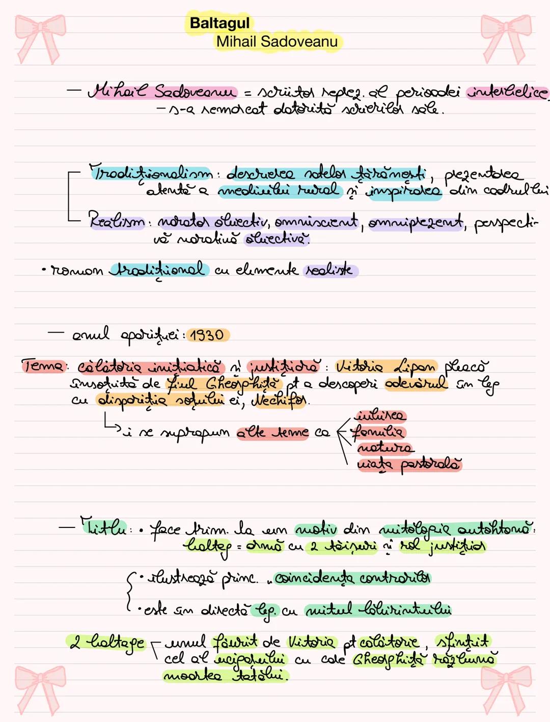 # Baltagul
Mihail Sadoveanu
- Mihail Sadoveanu = scriitor replez. al perioadei interliclice_
-s-a remodest datorită scrierilor sale.
Trad