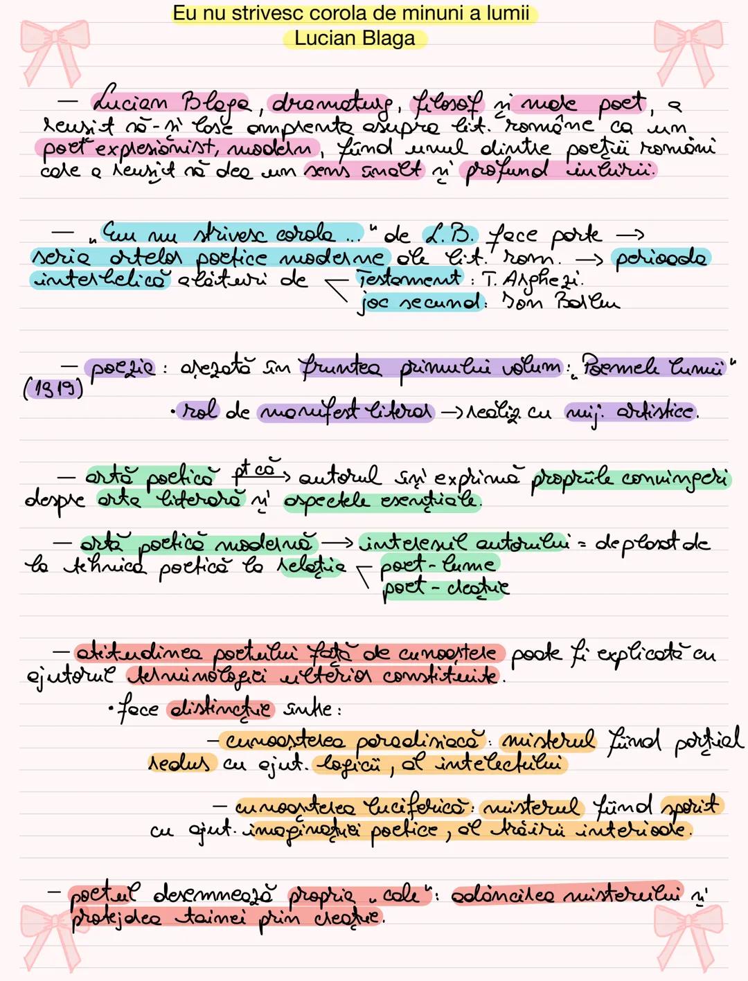 # Eu nu strivesc corola de minuni a lumii
Lucian Blaga
- Lucian Blaga, dramaturg, filosof zi made poet, a
reusit să-si lose amprente asupra