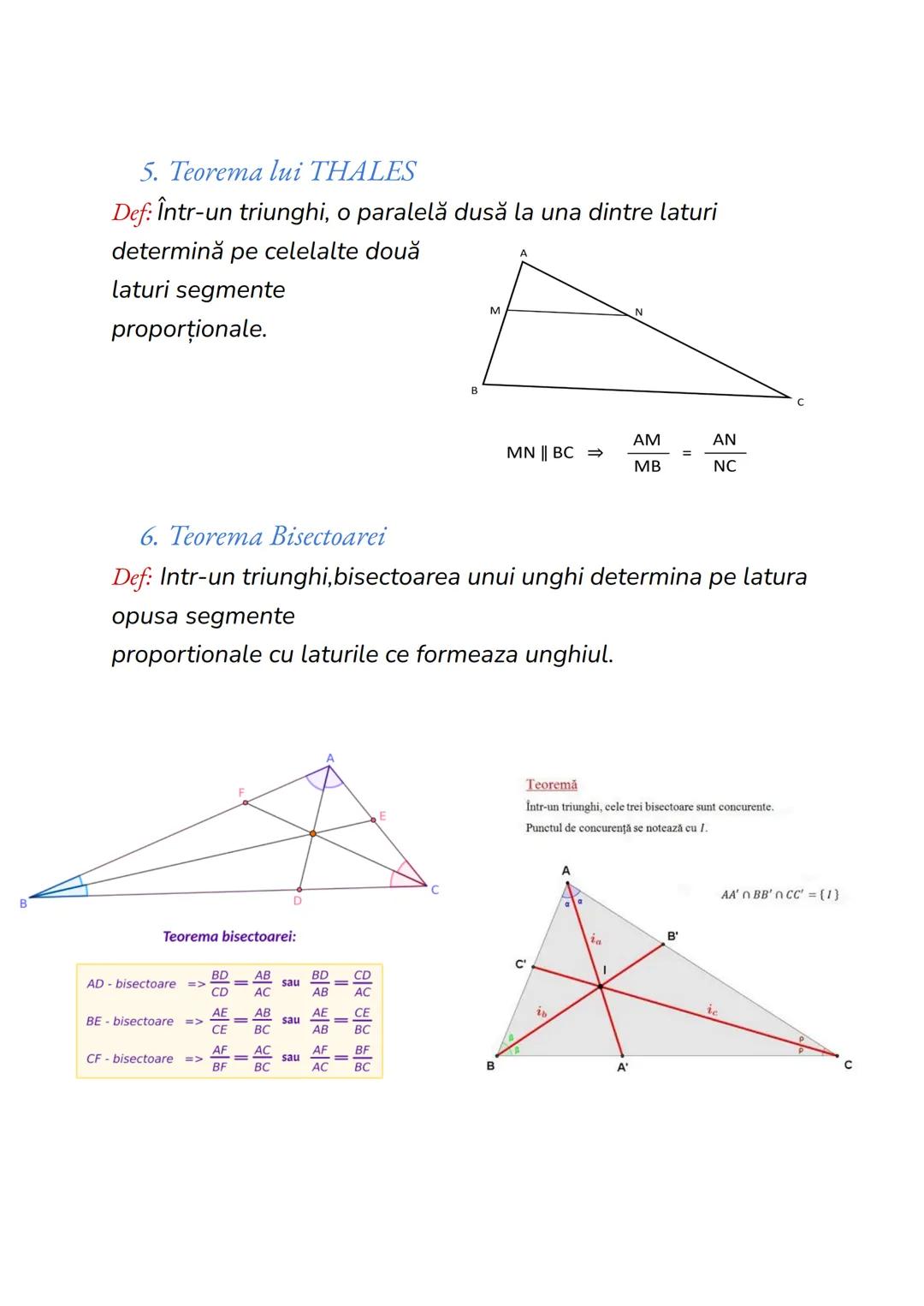 Teoreme ale geometriei plane
1. Teorema unghiului de 30 de grade
Def: Intr-un triunghi dreptunghic, cateta opusa unghiului de 30
de grade e