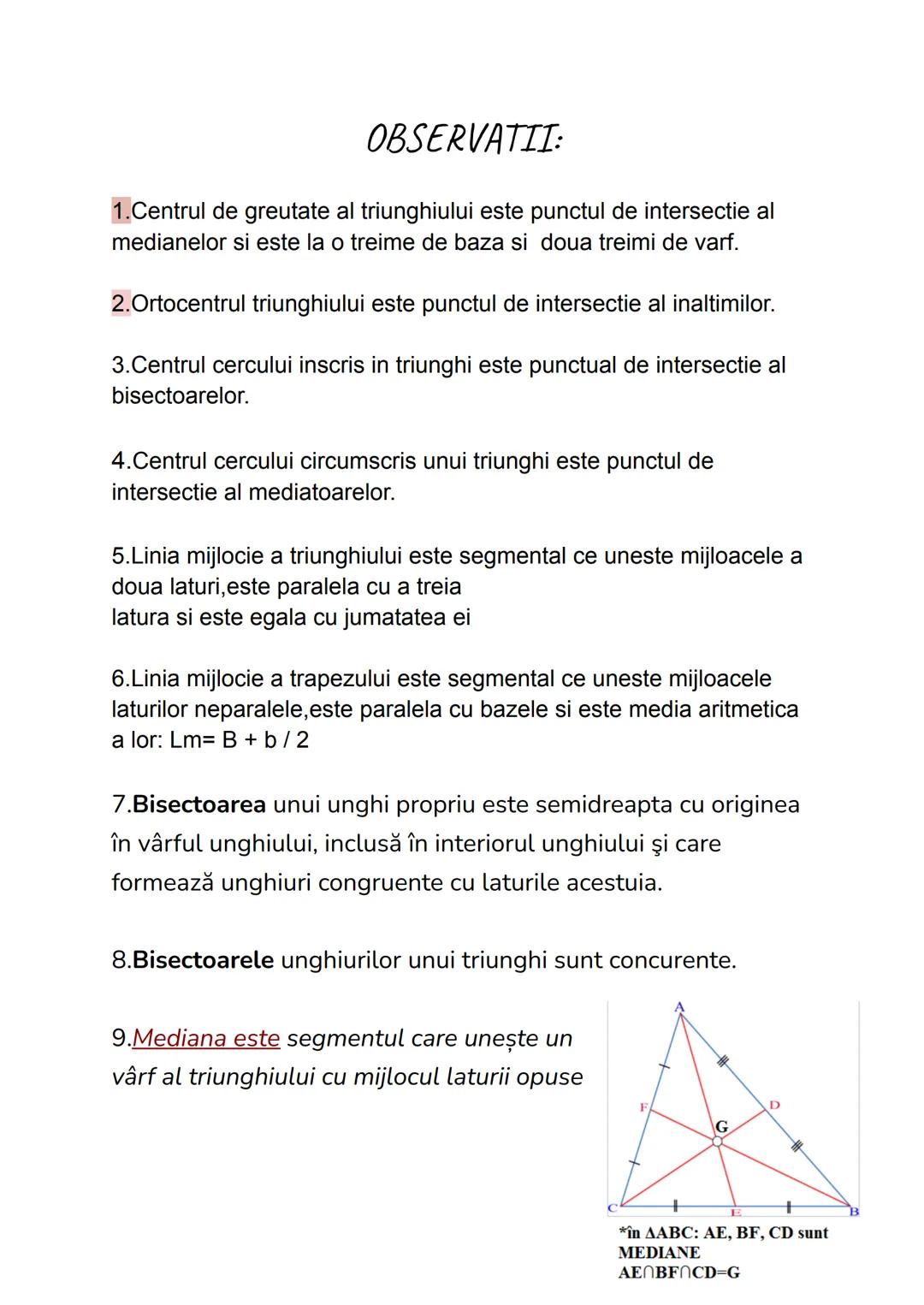 Teoreme ale geometriei plane
1. Teorema unghiului de 30 de grade
Def: Intr-un triunghi dreptunghic, cateta opusa unghiului de 30
de grade e