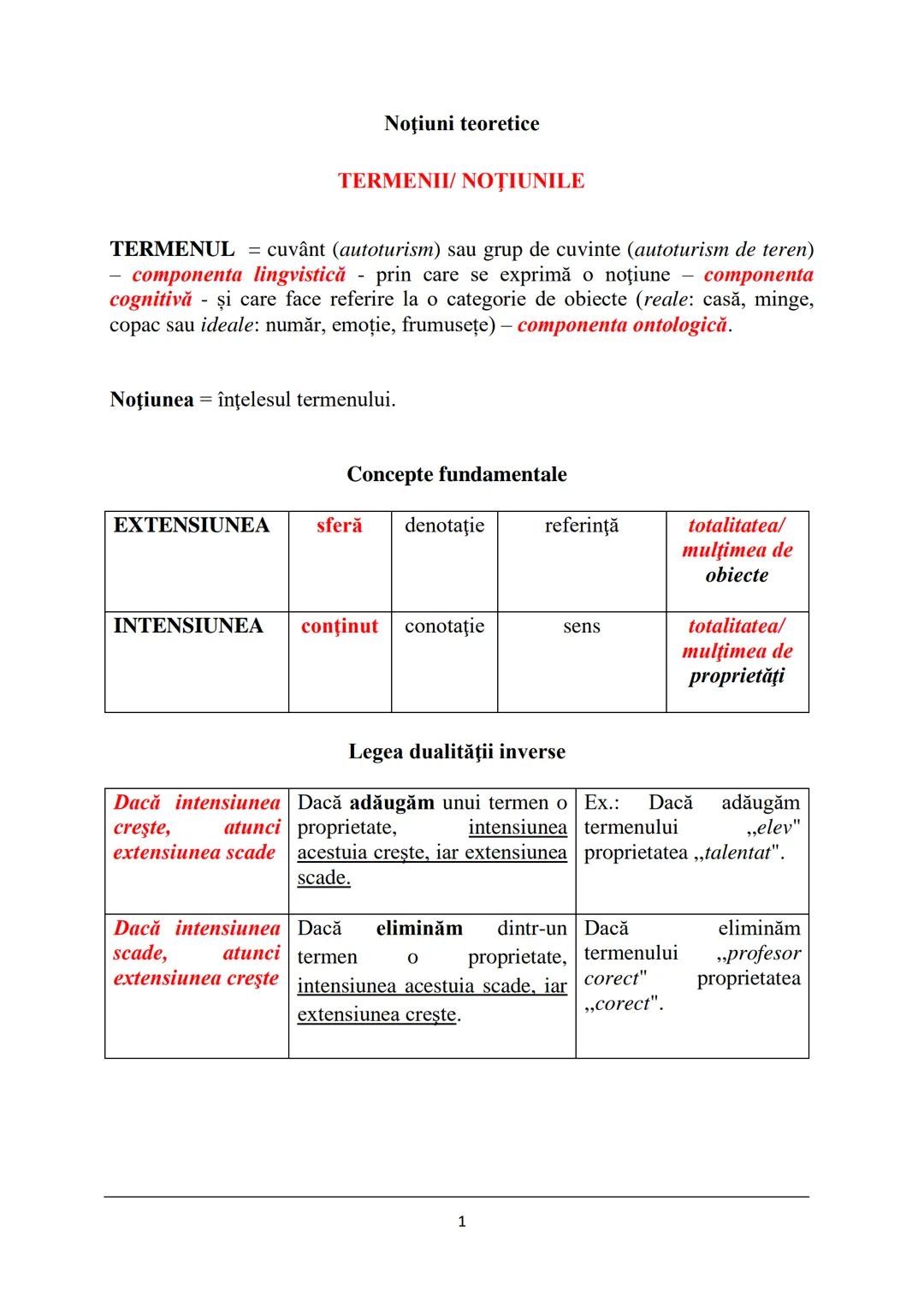 # Noţiuni teoretice
TERMENII/NOȚIUNILE
TERMENUL = cuvânt (autoturism) sau grup de cuvinte (autoturism de teren)
- componenta lingvistică p
