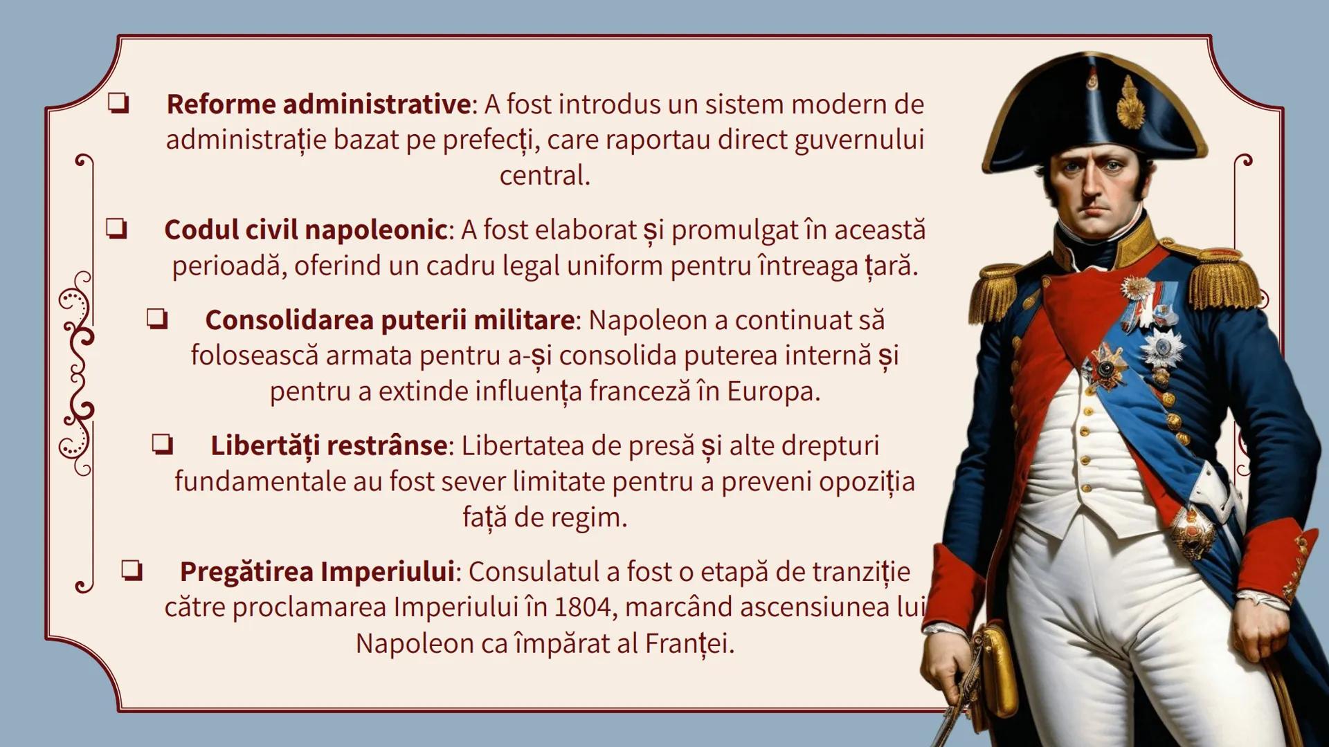 Napoleon
Bonaparte
- Consulatul
Pârvu Ioana, Filip Daria, Poșchină David Introducere
Consulatul lui Napoleon Bonaparte a reprezentat
perio