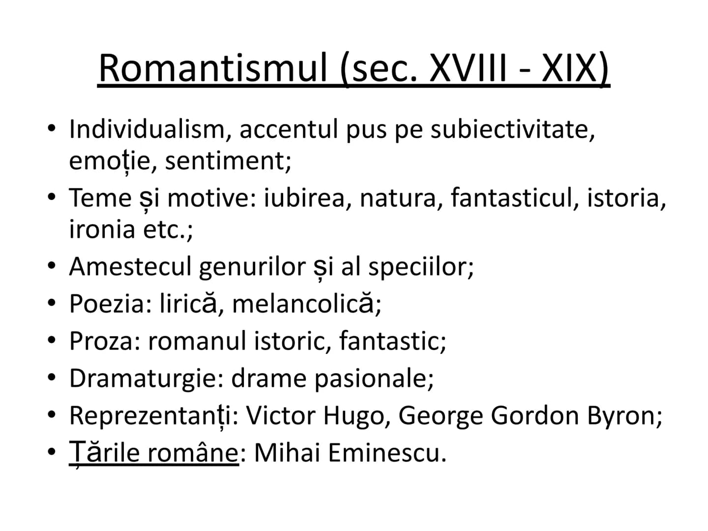 # LIMBA ȘI LITERATURA ROMÂNĂ
PREGĂTIRE PENTRU
BACALAUREAT
Curente culturale
Prezentare sintetică a principalelor
curente culturale și liter
