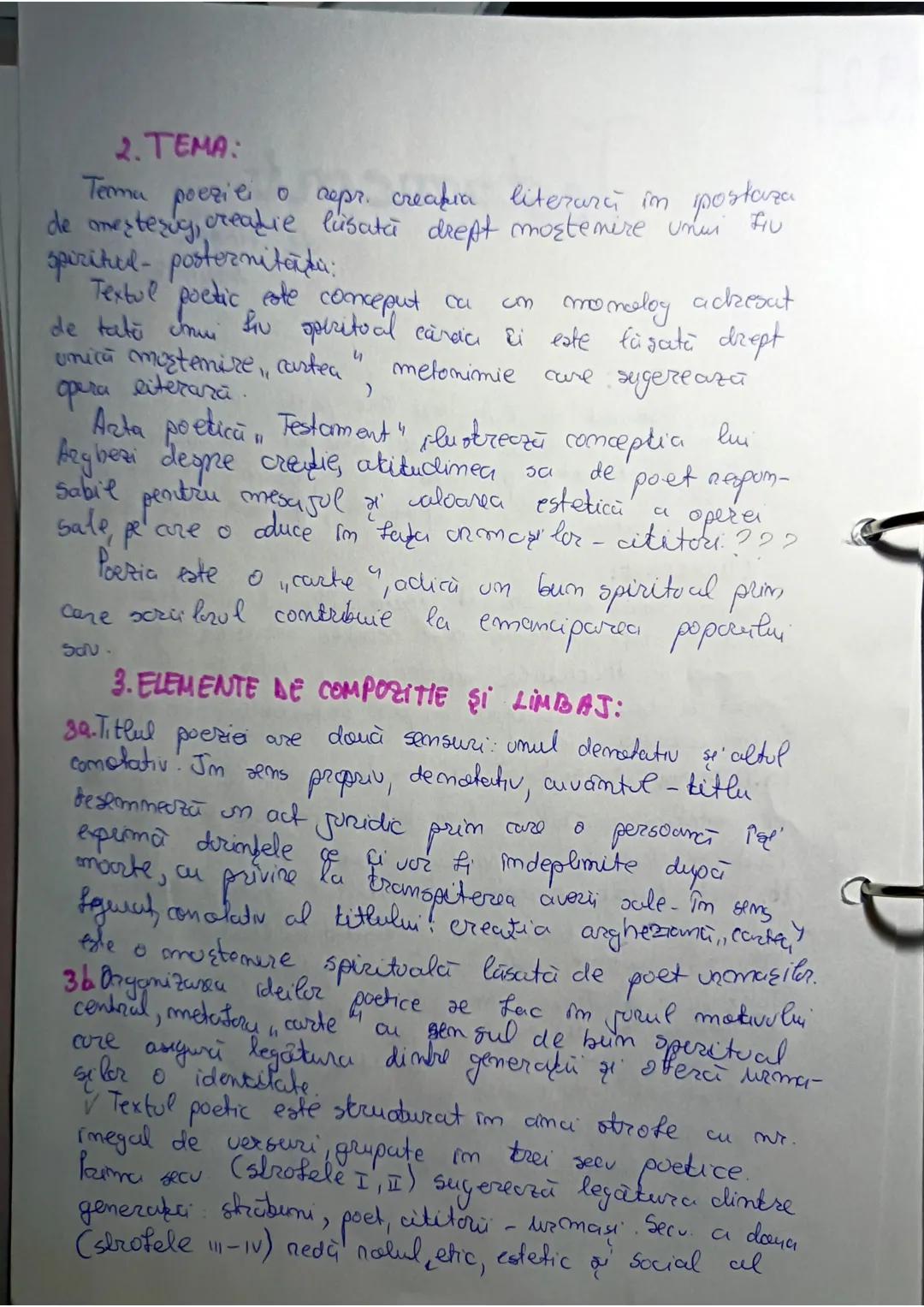 1927
Testamemt
de Tudor
Arghezi
CONTEXT:
Poezia, Testament "de T. Arghezi fece parte dim seria artebe
poetice moderne ale lit. normame dim