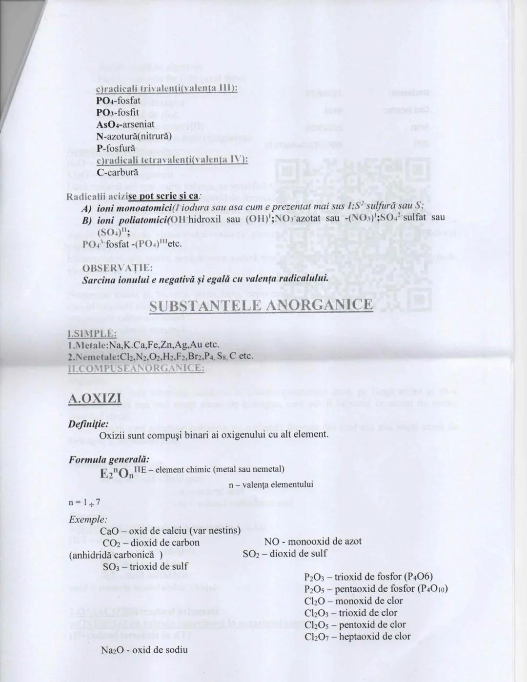 # FORMULE CHIMICE
În aplicarea algoritmului de scriere a formulelor chimice se pot întâlni mai multe
cazuri, după cum se vede în tabelul de