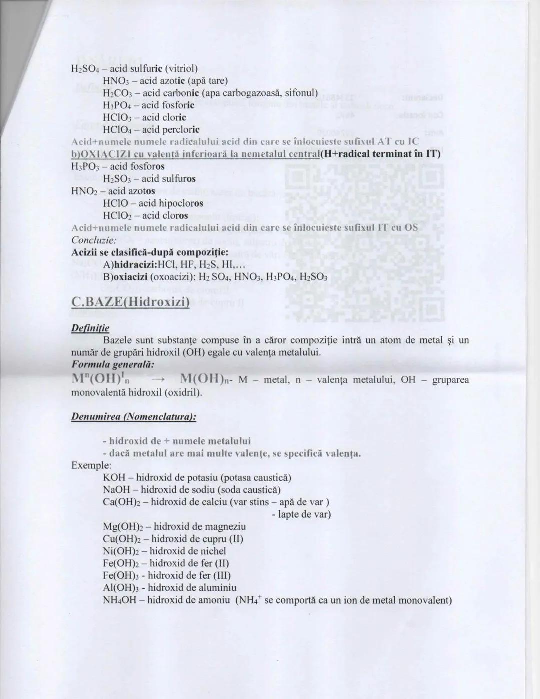 # FORMULE CHIMICE
În aplicarea algoritmului de scriere a formulelor chimice se pot întâlni mai multe
cazuri, după cum se vede în tabelul de