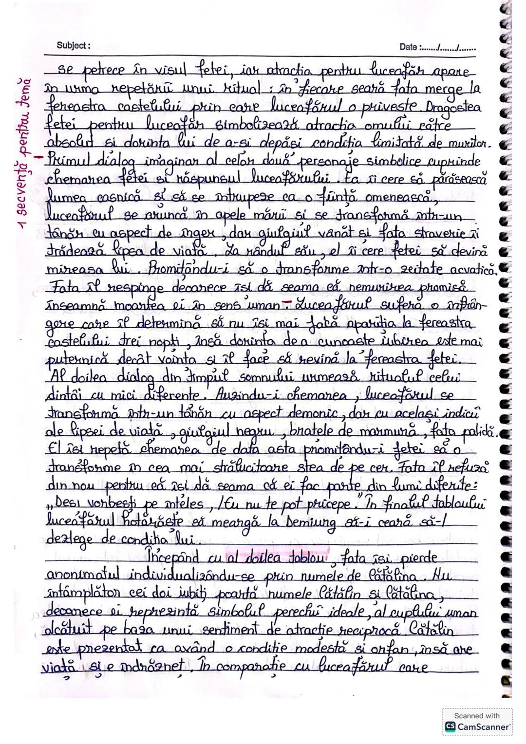 Subject:
Date :......./..............
# Luceafărul
Mihai Eminescu
Poemul, Luceafărul a apărut în anul 1883, în aprilie
la Viena, în augus