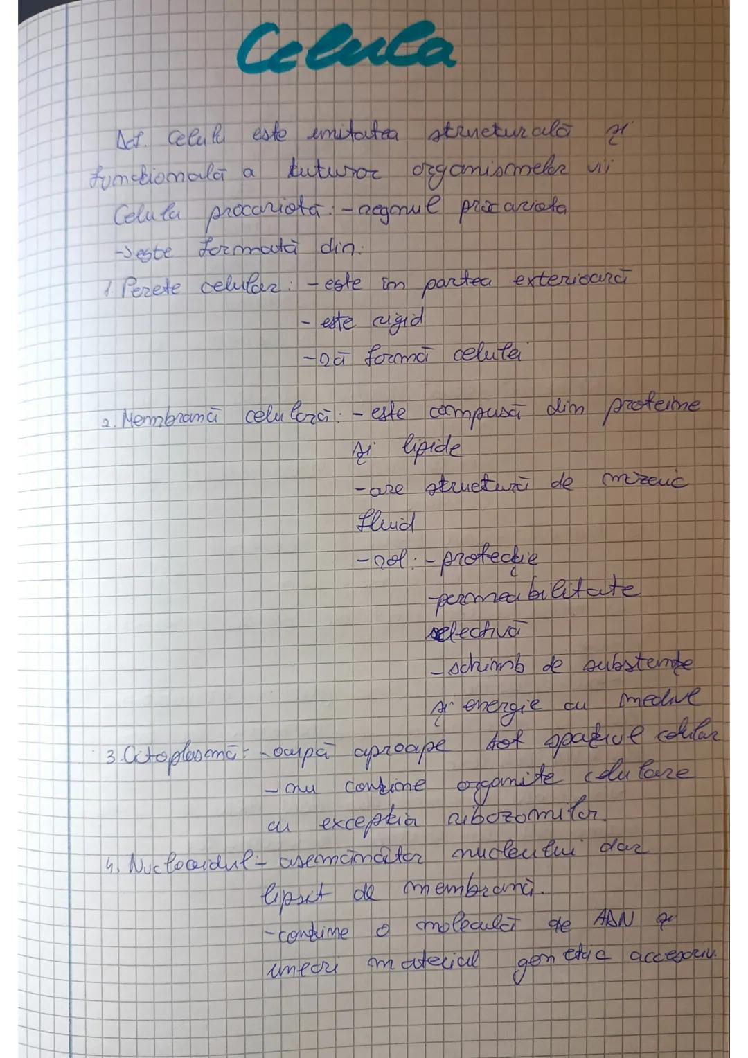 # Celula
Def. Celula este unitatea structurală și
funcțională a tuturor organismelor vii
Celula procariotă - regnul procariota
-Este format