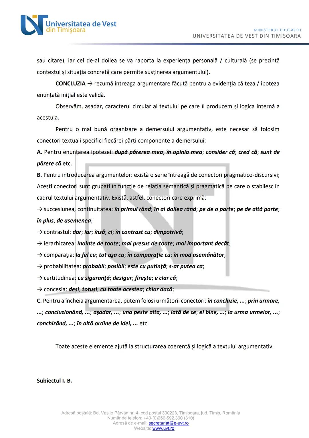 # Ny
Universitatea de Vest
din Timişoara
MINISTERUL EDUCAŢIEI
UNIVERSITATEA DE VEST DIN TIMIŞOARA
Materiale didactice suport pentru pregăt