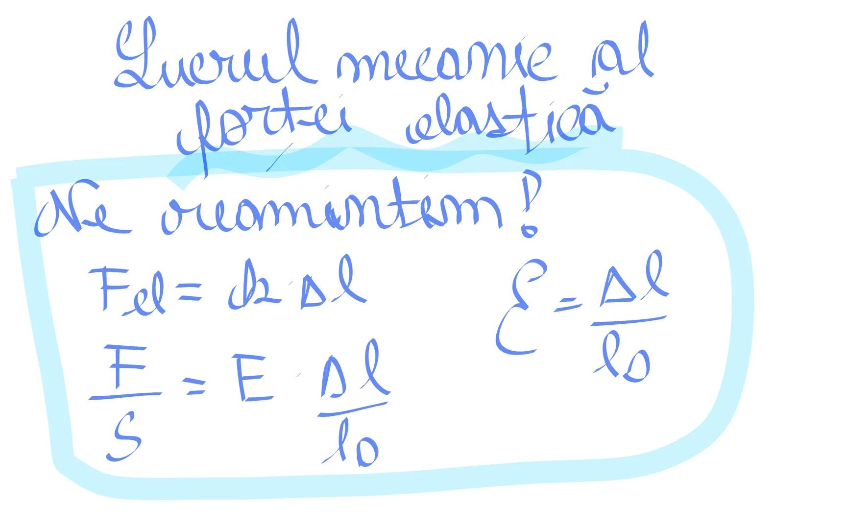 # Fizică-Mecanică
Lucrul mecanic Energia
cinetică Teorema variației
energiei cinetice Energia
potențială Formule Rubrica
$L = F d$
$E_e =