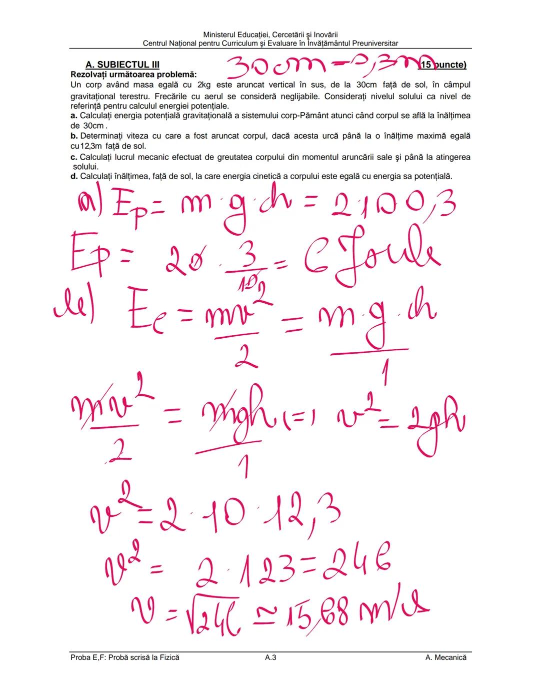 # Fizică-Mecanică
Lucrul mecanic Energia
cinetică Teorema variației
energiei cinetice Energia
potențială Formule Rubrica
$L = F d$
$E_e =