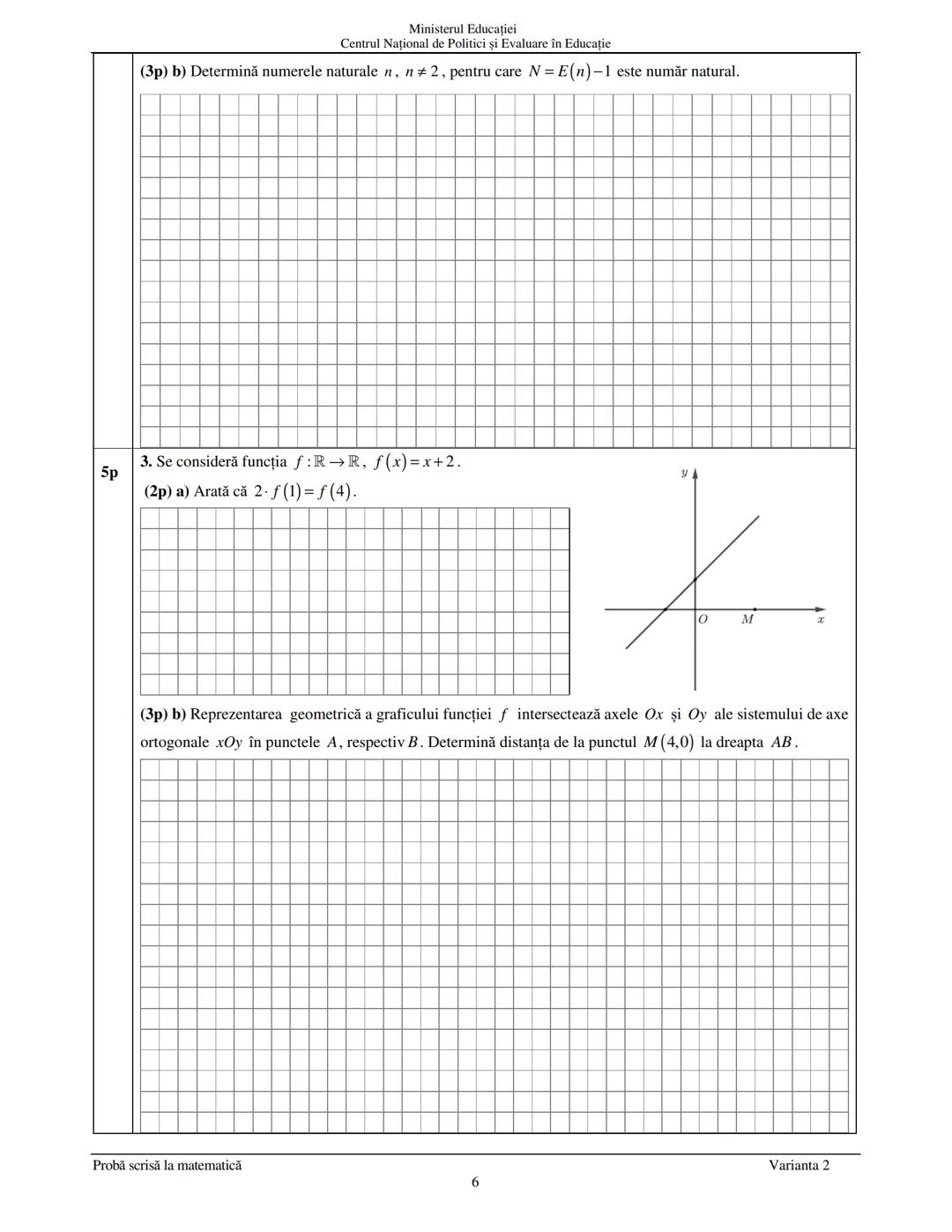 --- OCR Start ---
Ministerul Educației
Centrul Național de Politici și Evaluare în Educație
Prezenta lucrare conține
pagini
EVALUAREA NAŢION