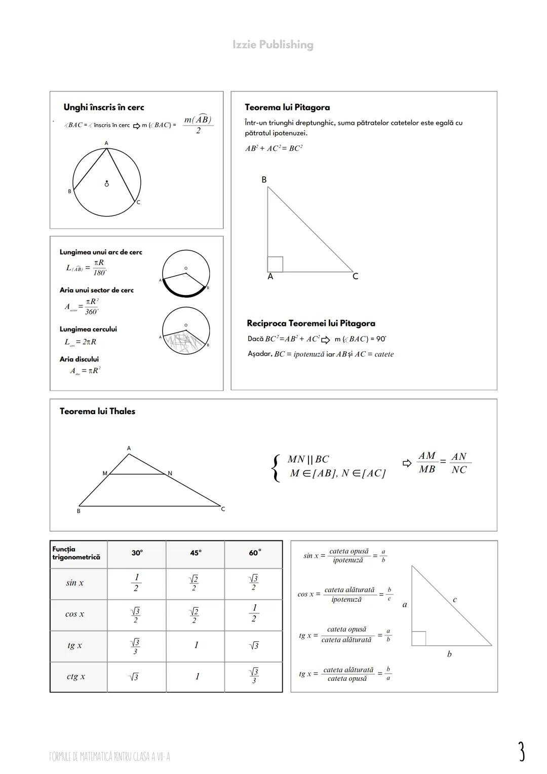 --- OCR Start ---
Unghi înscris în cerc
$\hat{BAC}$ înscris în cerc $\Leftrightarrow m(\hat{BAC}) = \frac{m(\hat{AB})}{2}$
Lungimea unui arc