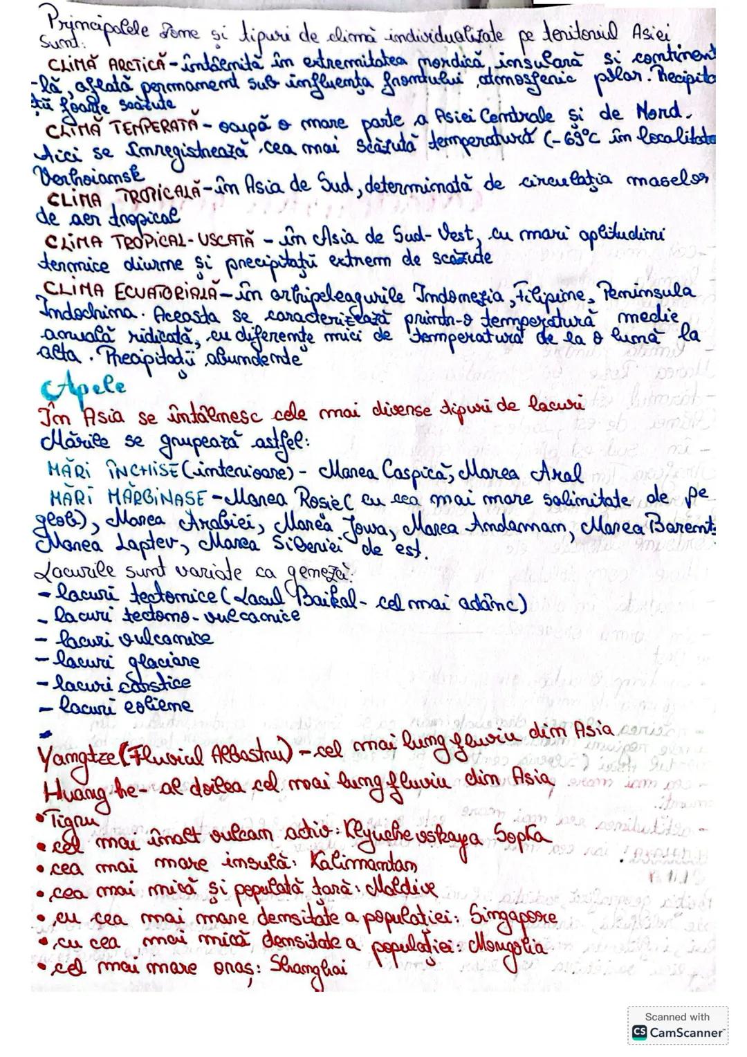 # ASIA
caracteristici generale
-cel mai mare continent ca suprafata de pe glob
- limita dintre Asea si Europa sunt Munti Ural, fluviul Ura