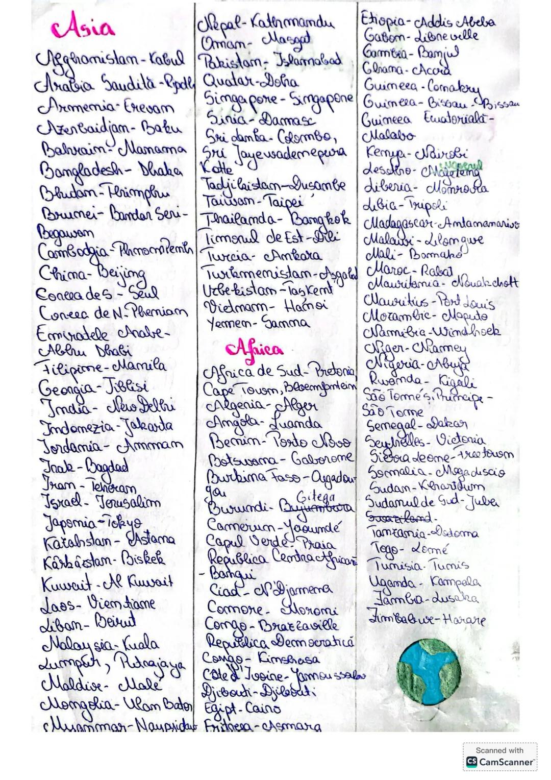 # Capitalele
lumi
Europa
Albamia-Tirama Moldova-Chisinau Chile- Santiago
Andorra-Andorra Monaco-Monaco Columbia-Bogotá
la Vella
Austri