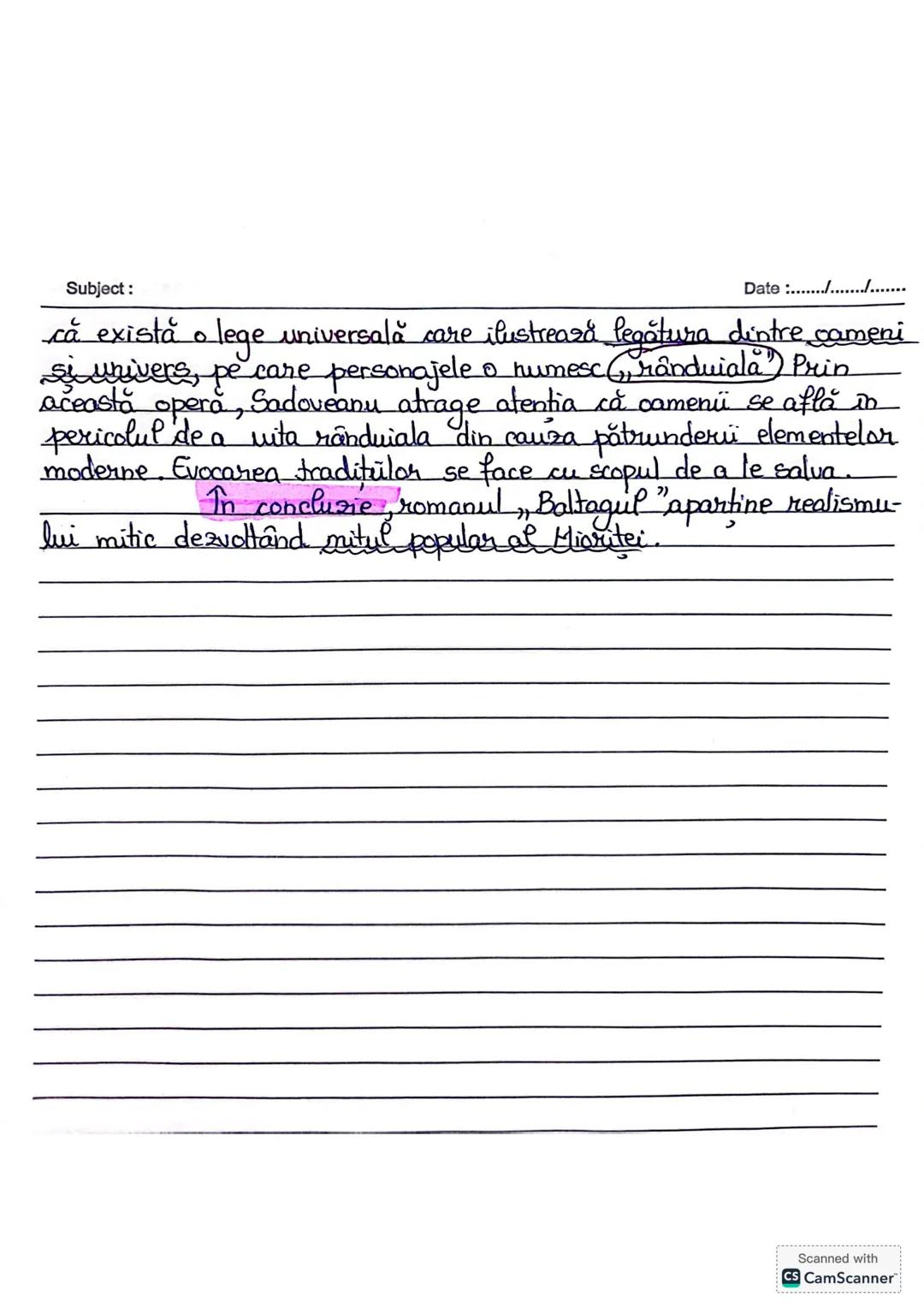 # Caracterizare
# Vitoria Lipan
Romanul, Baltagul "scris de Mihail Sadoveanu şi
publicat în 1930 este o operă (realist mitică si tradition