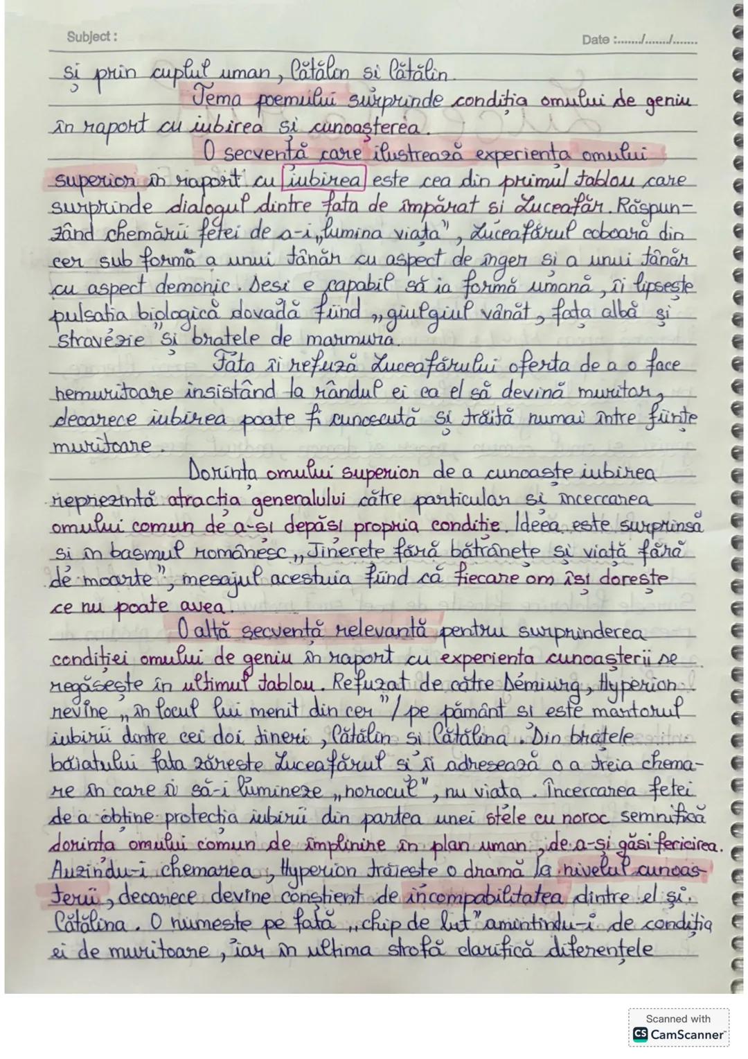 Subject:
Date :.................
# Luceafărul
Mihai Eminescu
Poemul „Luceafărul” a apărut în anul 1883,
în aprilie la Viena, în august a