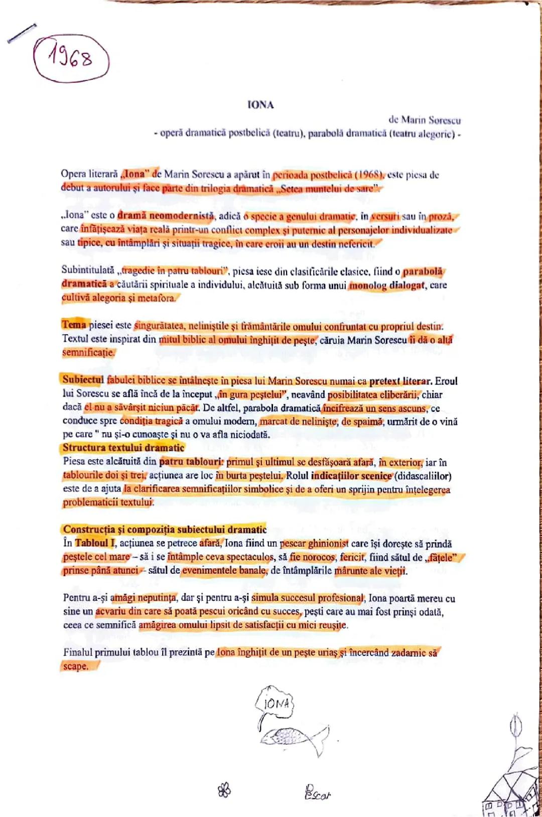 Iona de Marin Sorescu