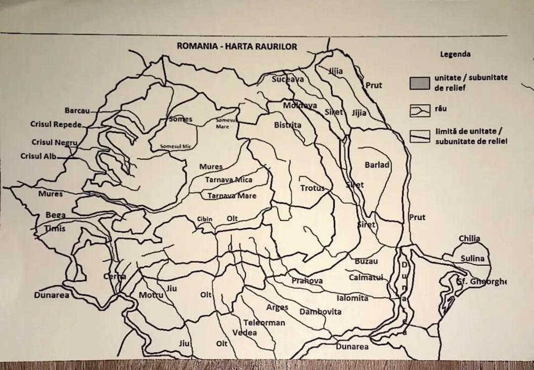 Harta râurilor - România