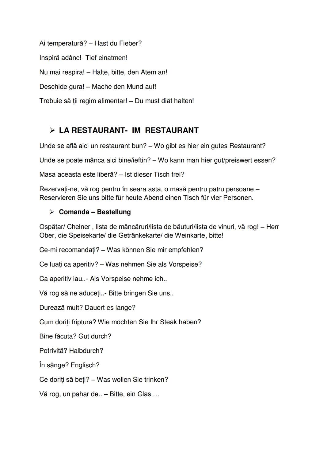 --- OCR Start ---
GHID DE CONVERSAȚIE ROMÂN GERMAN
➤ EXPRESII UZUALE/ ALGEMEINE REDEWENDUNGEN
Bună dimineața - Guten morgen
Bună ziua - Gute