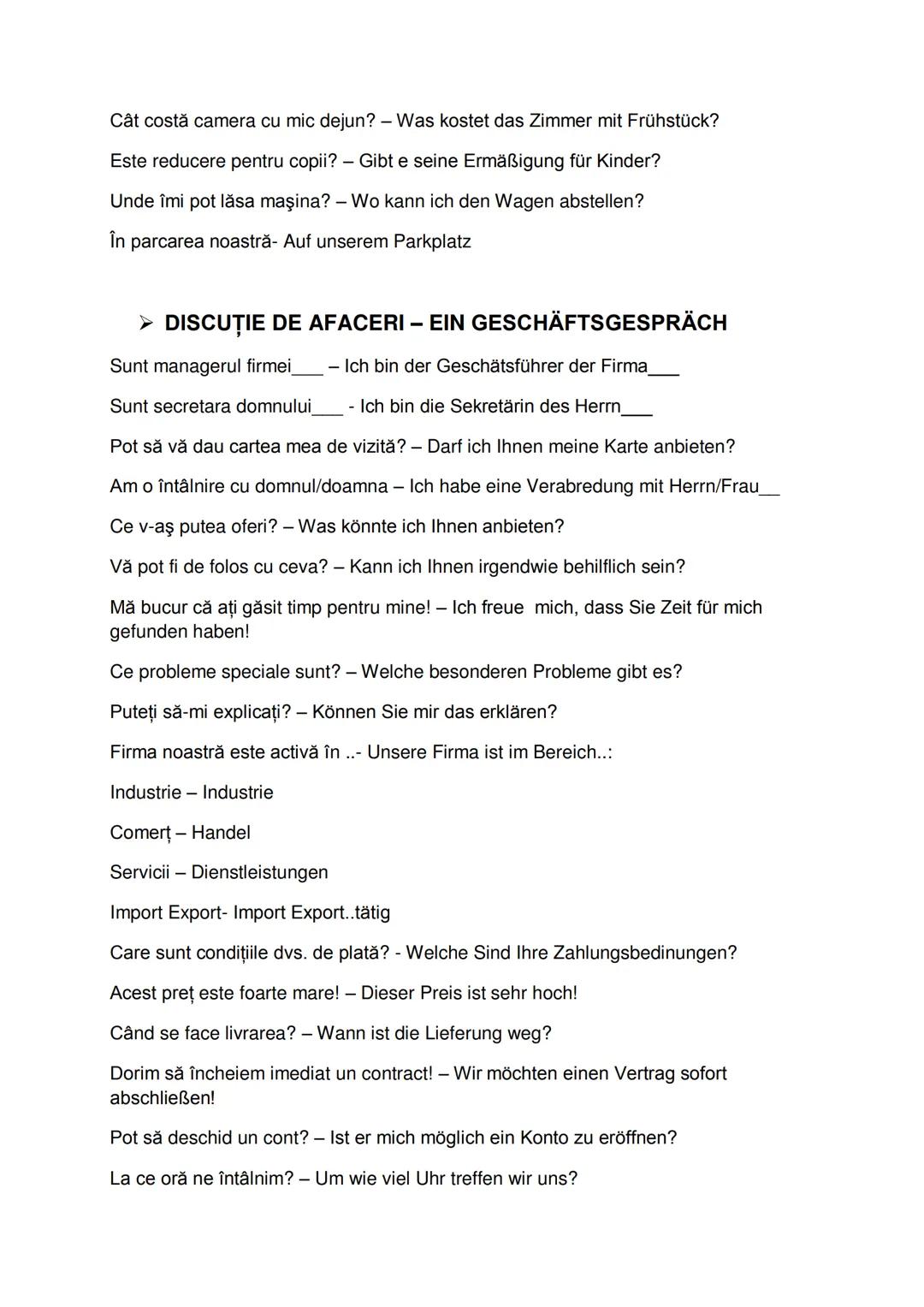 --- OCR Start ---
GHID DE CONVERSAȚIE ROMÂN GERMAN
➤ EXPRESII UZUALE/ ALGEMEINE REDEWENDUNGEN
Bună dimineața - Guten morgen
Bună ziua - Gute